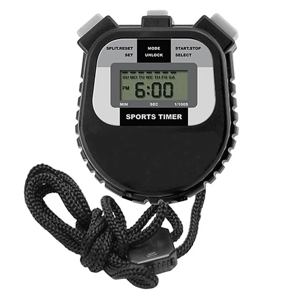 2 Pc Electronic LCD Timer Digital Sport Stopwatch Time Alarm Counter Chronograph