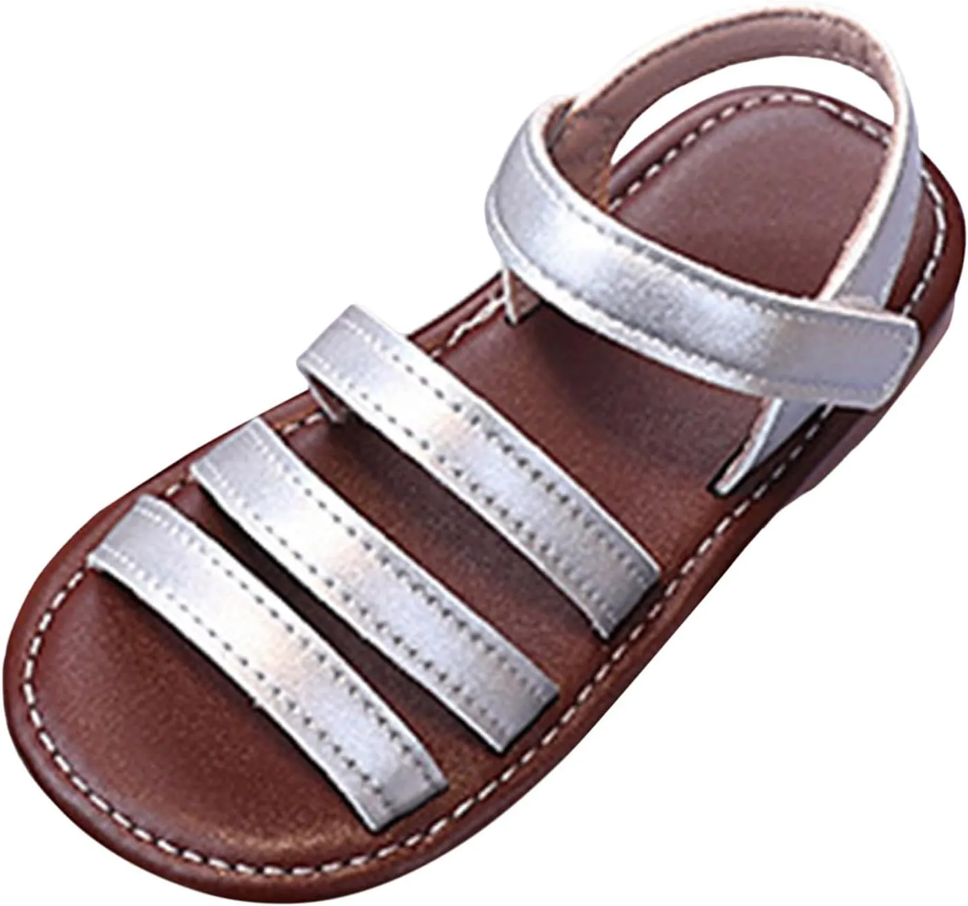 2025 Girls Casual Sandals Fashion Outdoor Sport Walking Footwear with Ankle Strap Summer Slip-On Beach Vacation Slides Comfortable Cute Kids Open Toe Slippers Breathable Dressy Party Dance Shoes