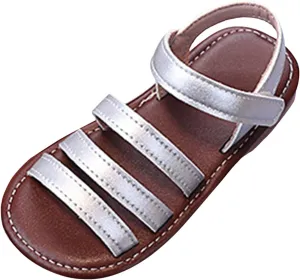 2025 Girls Casual Sandals Fashion Outdoor Sport Walking Footwear with Ankle Strap Summer Slip-On Beach Vacation Slides Comfortable Cute Kids Open Toe Slippers Breathable Dressy Party Dance Shoes