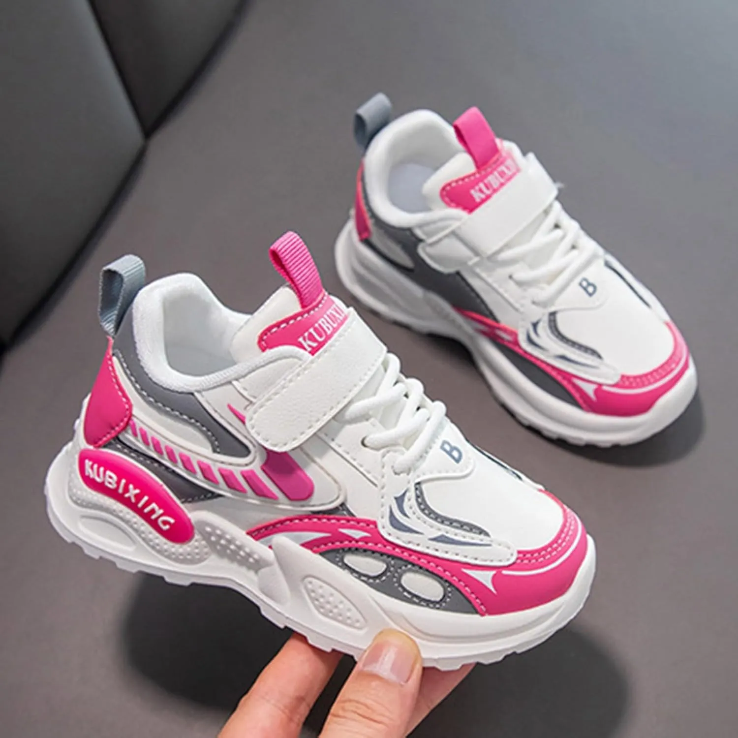 2025 Girls Casual Shoes Comfortable Soft Sole Sport Sneakers Breathable Mesh Non-Slip Walking Footwear Summer Cute Kids Loafer Shoe Indoor/Outdoo Fashion Lace Up Run Vacation Slippers