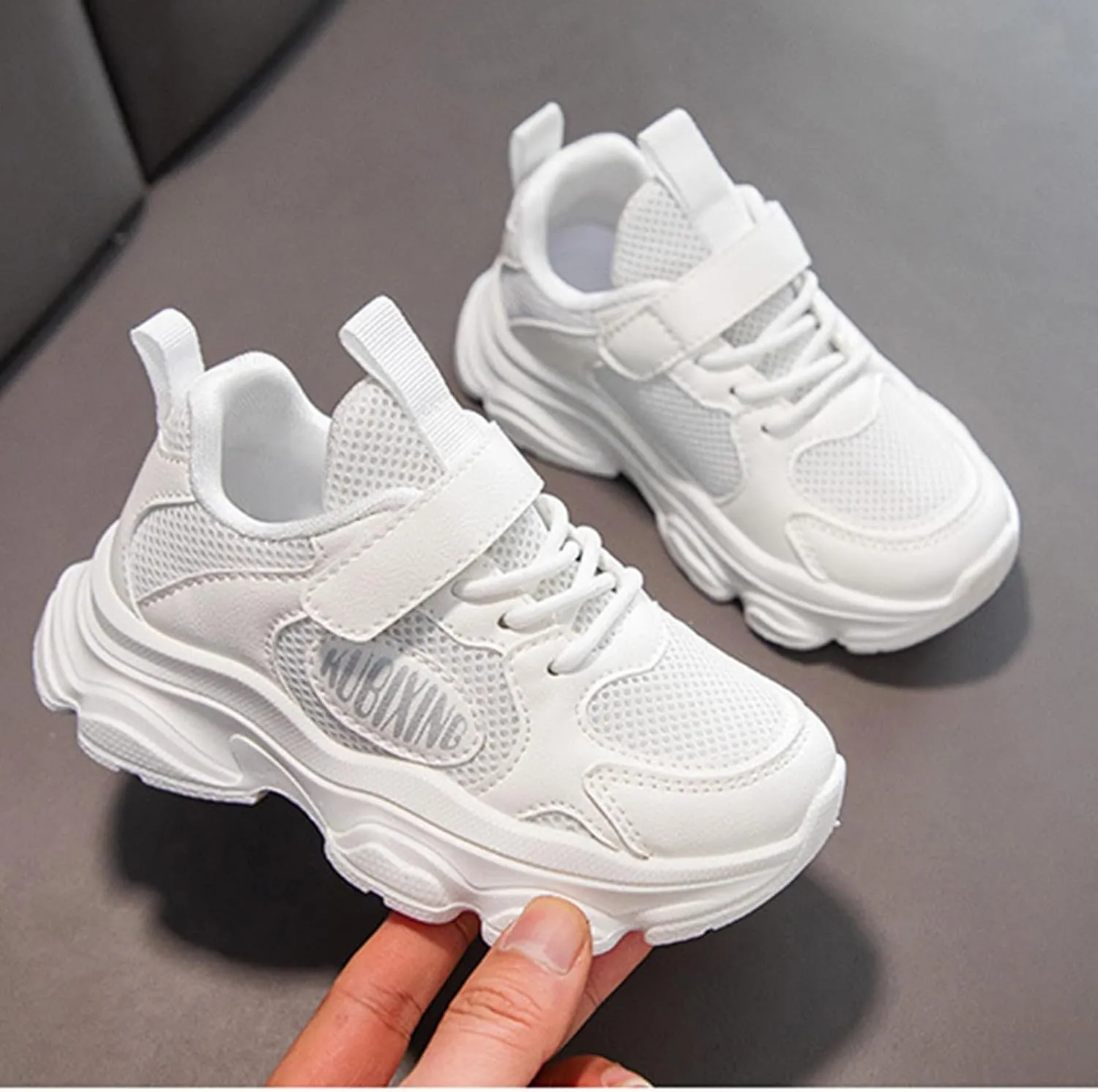 2025 Girls Casual Shoes Comfortable Soft Sole Sport Sneakers Breathable Mesh Non-Slip Walking Footwear Summer Cute Kids Loafer Shoe Indoor/Outdoo Fashion Lace Up Run Vacation Slippers