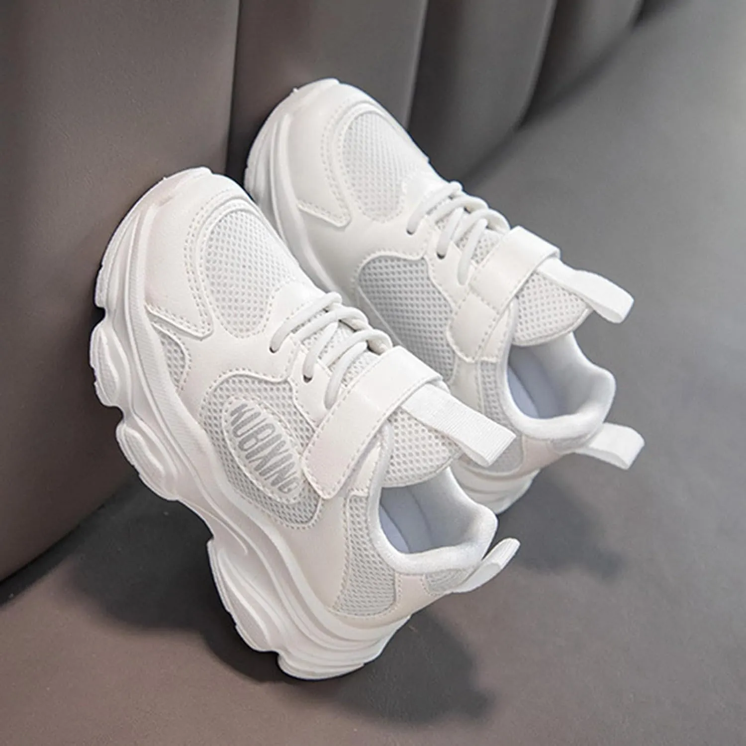 2025 Girls Casual Shoes Comfortable Soft Sole Sport Sneakers Breathable Mesh Non-Slip Walking Footwear Summer Cute Kids Loafer Shoe Indoor/Outdoo Fashion Lace Up Run Vacation Slippers