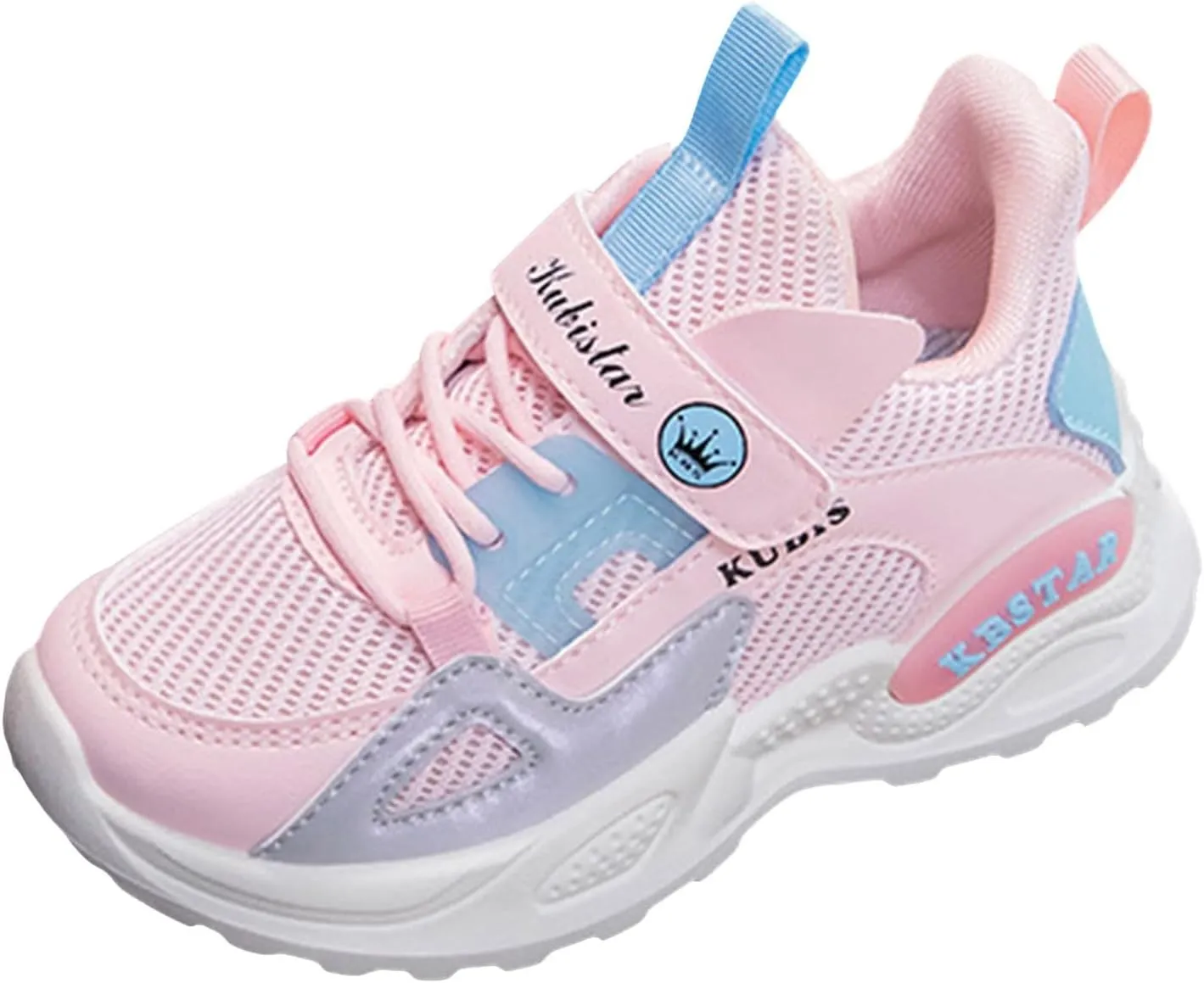 2025 Girls Casual Shoes Comfortable Soft Sole Sport Sneakers Breathable Mesh Non-Slip Walking Footwear Summer Cute Kids Loafer Shoe Indoor/Outdoo Fashion Lace Up Run Vacation Slippers