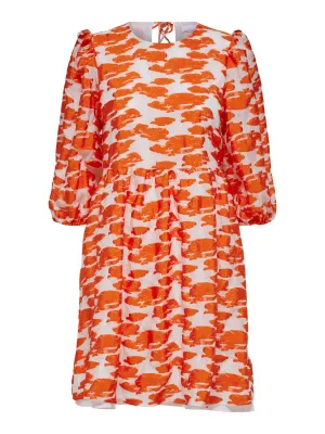 Abrielle 3/4 Short Dress - Orangeade