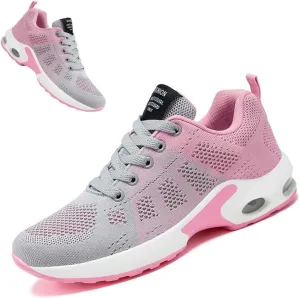 Air Cushion Running Shoes,Gym Workout Walking Shoes,Breathable Mesh Sneakers,Non Slip Arch Support Platform Loafers