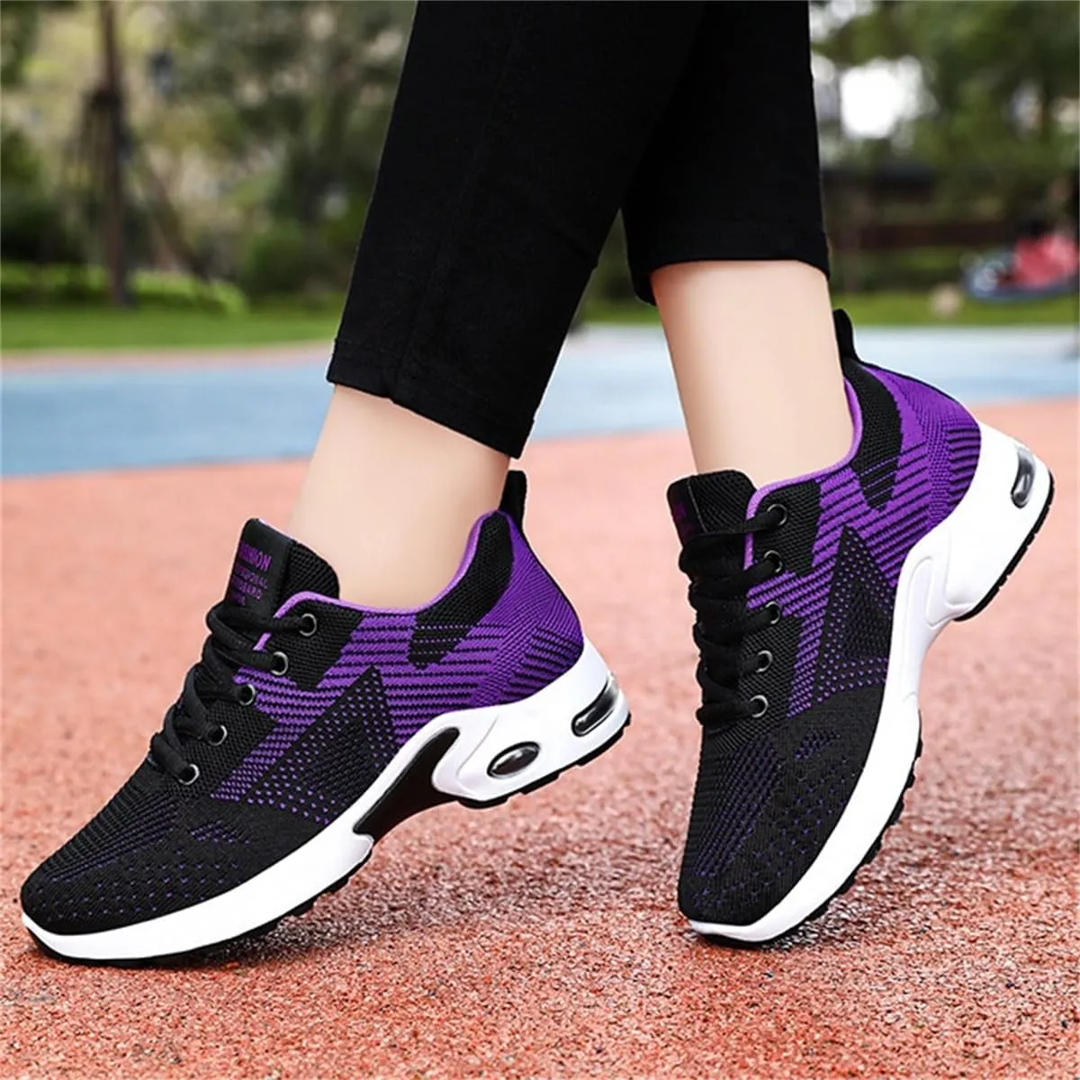 Air Cushion Running Shoes,Gym Workout Walking Shoes,Breathable Mesh Sneakers,Non Slip Arch Support Platform Loafers