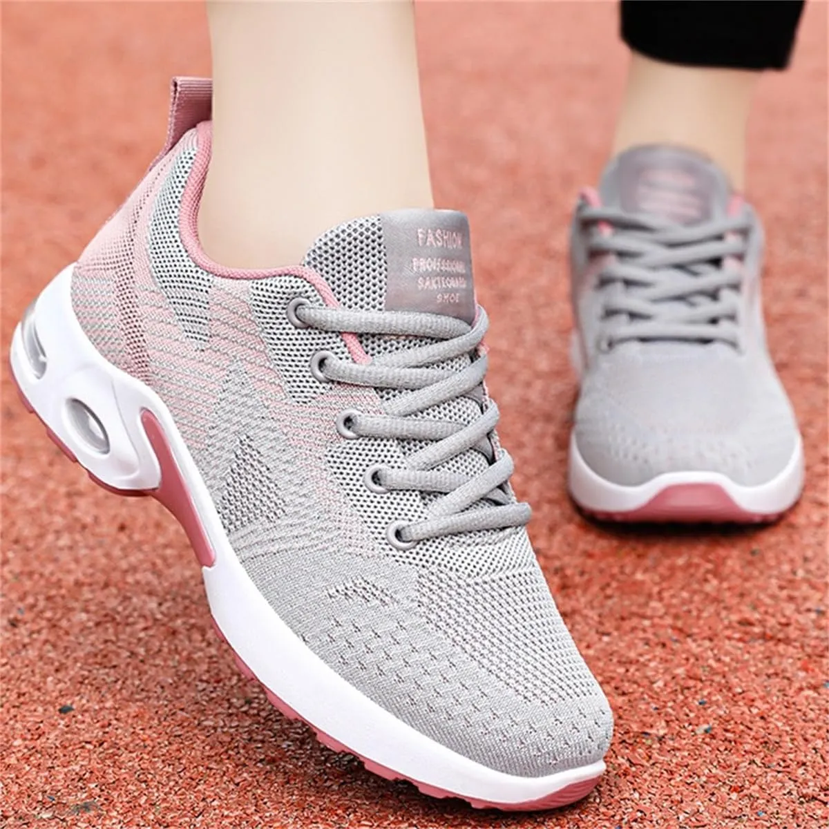 Air Cushion Running Shoes,Gym Workout Walking Shoes,Breathable Mesh Sneakers,Non Slip Arch Support Platform Loafers