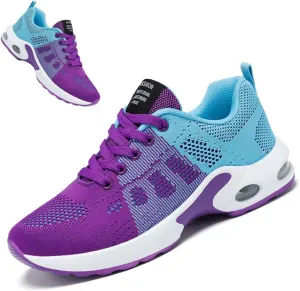 Air Cushion Running Shoes,Gym Workout Walking Shoes,Breathable Mesh Sneakers,Non Slip Arch Support Platform Loafers