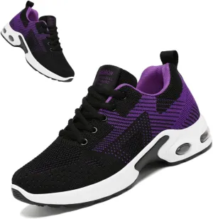 Air Cushion Running Shoes,Gym Workout Walking Shoes,Breathable Mesh Sneakers,Non Slip Arch Support Platform Loafers