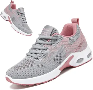 Air Cushion Running Shoes,Gym Workout Walking Shoes,Breathable Mesh Sneakers,Non Slip Arch Support Platform Loafers