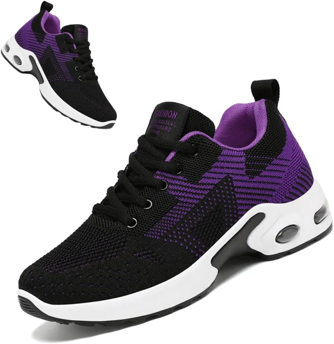 Air Cushion Running Shoes,Gym Workout Walking Shoes,Breathable Mesh Sneakers,Non Slip Arch Support Platform Loafers
