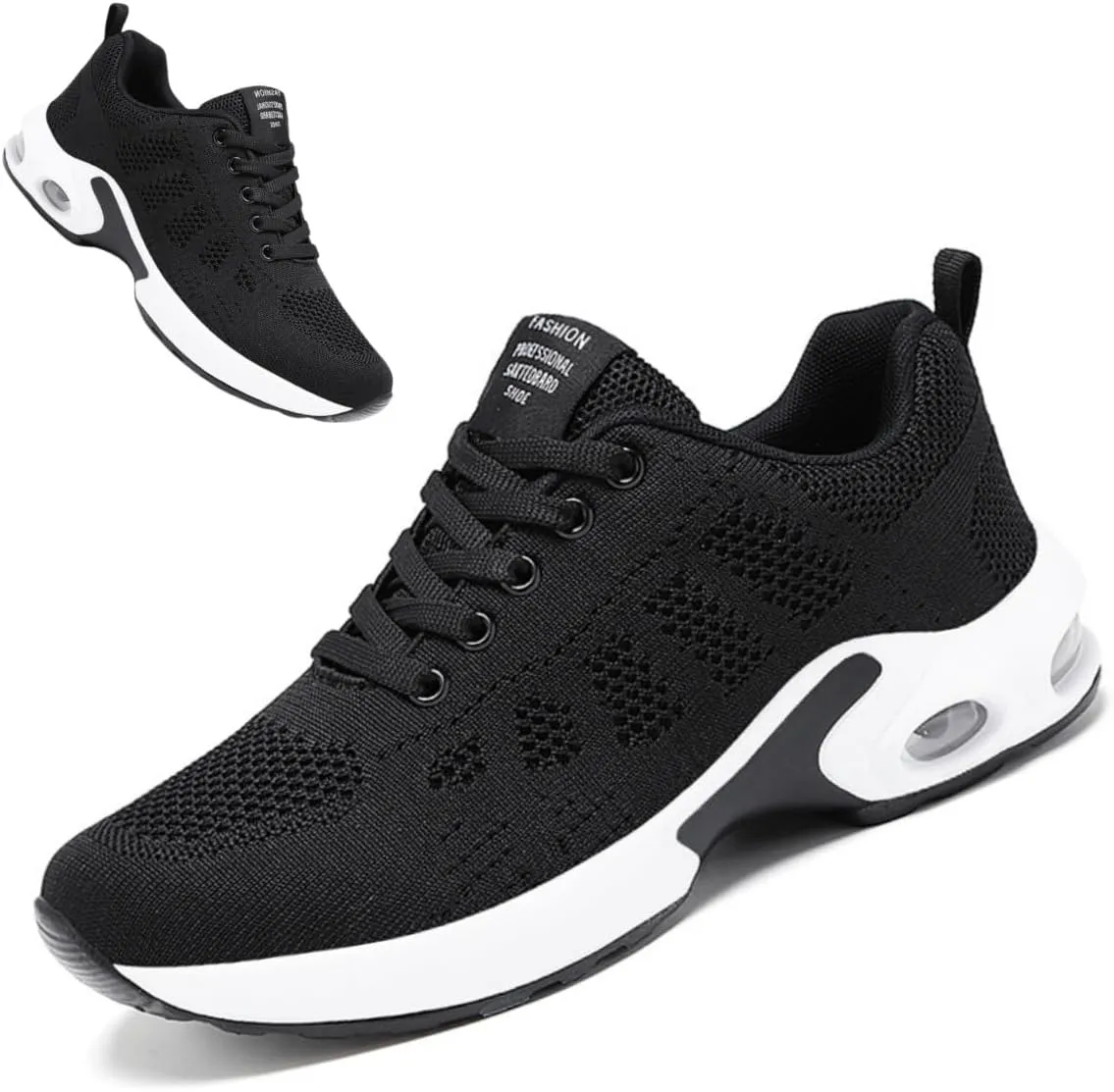 Air Cushion Running Shoes,Gym Workout Walking Shoes,Breathable Mesh Sneakers,Non Slip Arch Support Platform Loafers