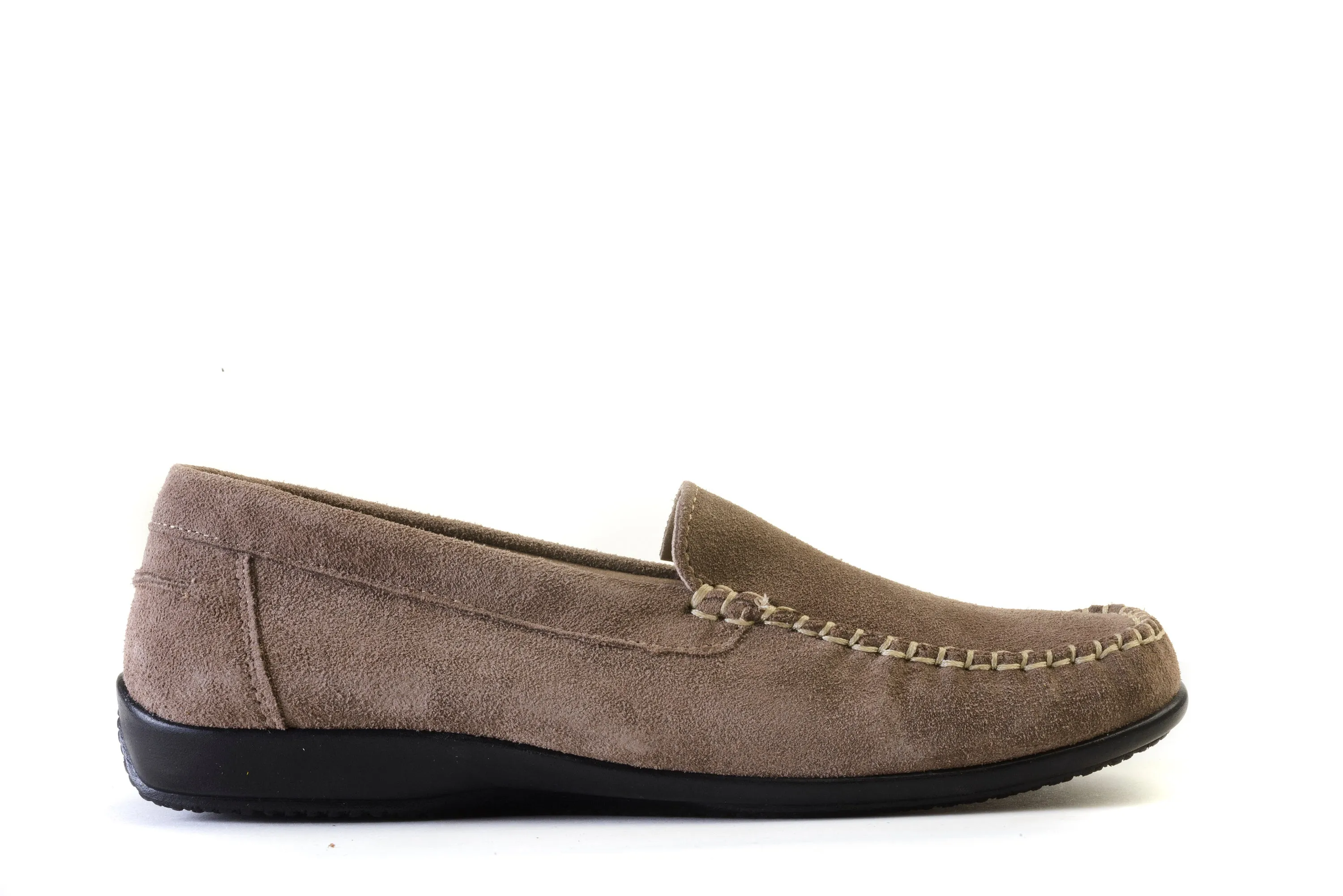 Alice Moc Toe Loafer in Mouse Suede
