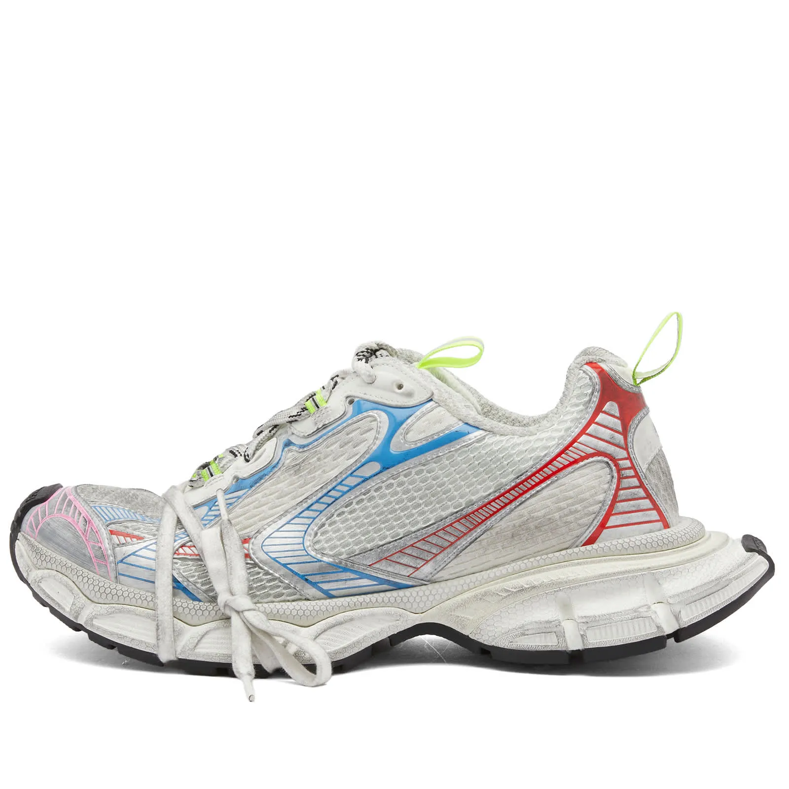 Balenciaga 3Xl Sneakers, White, Red & Blue