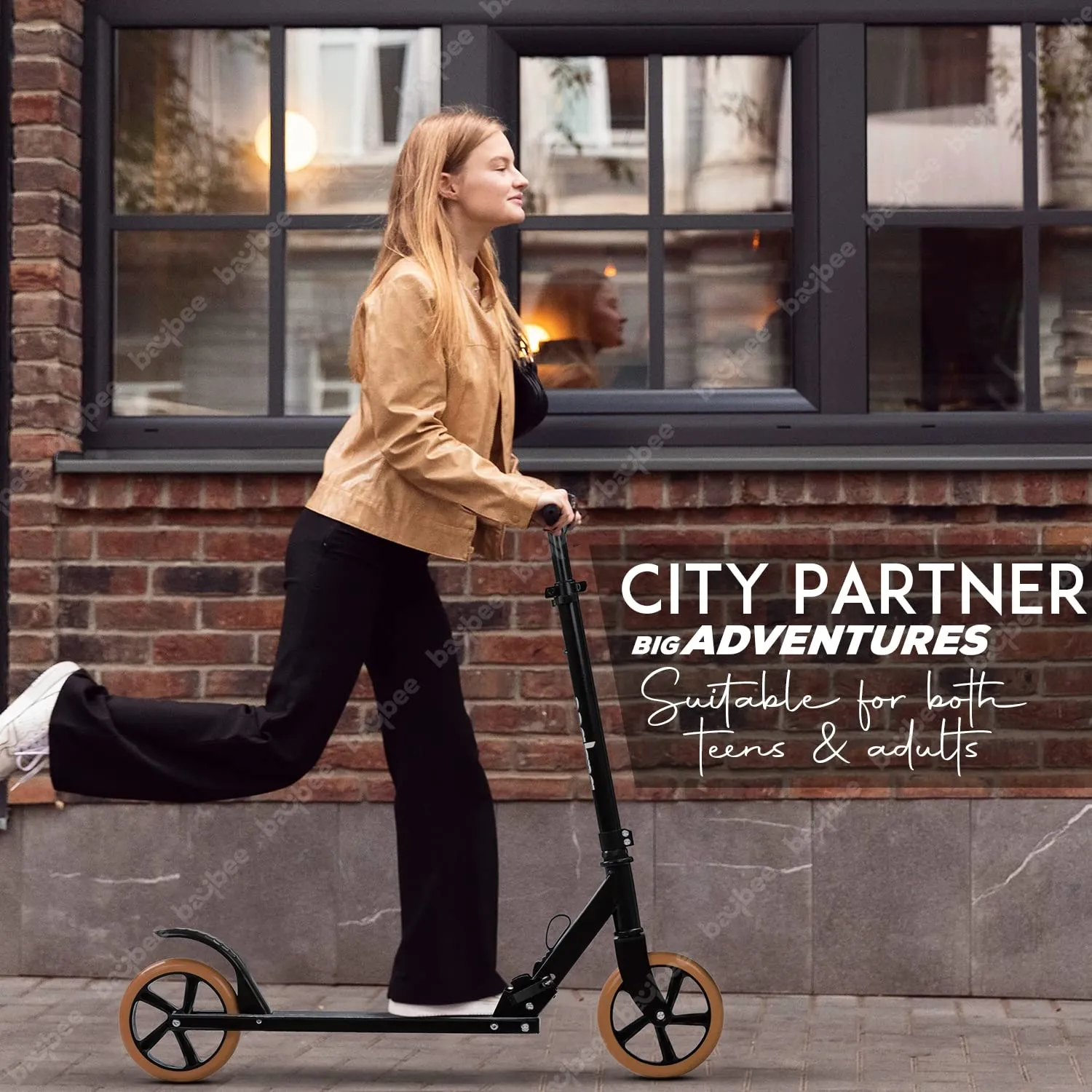 Baybee City Partner 2 Wheel Smart Kids Scooter for Kids & Adults