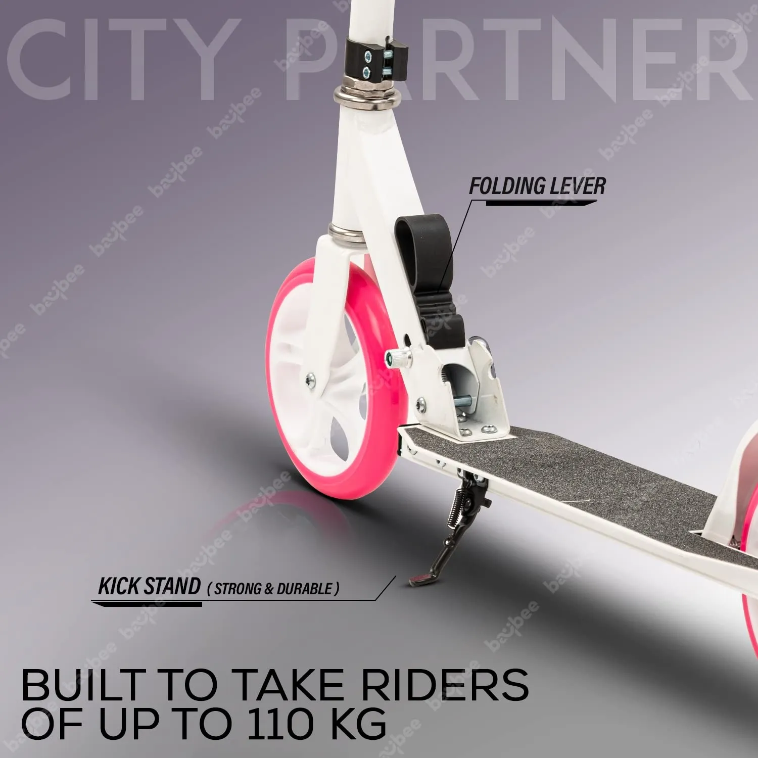 Baybee City Partner 2 Wheel Smart Kids Scooter for Kids & Adults