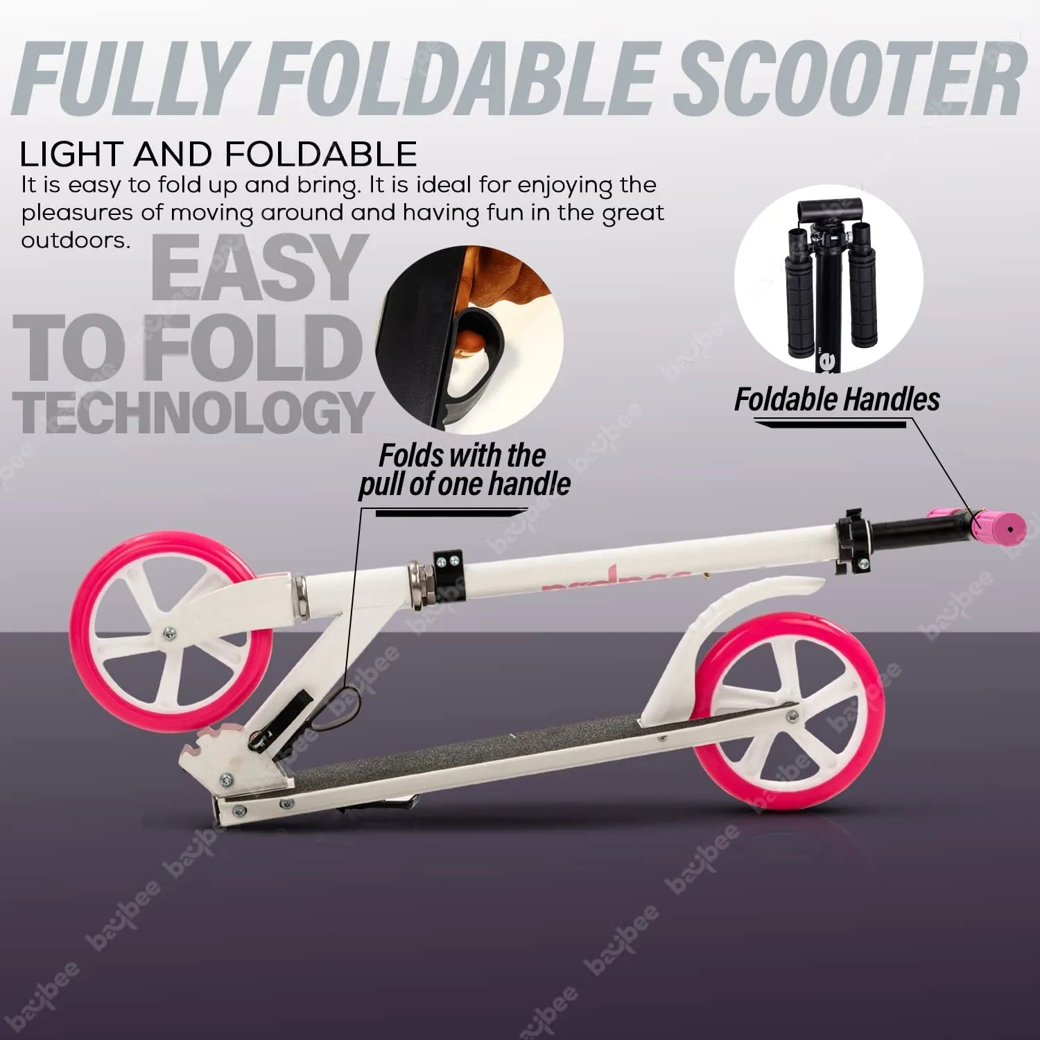Baybee City Partner 2 Wheel Smart Kids Scooter for Kids & Adults