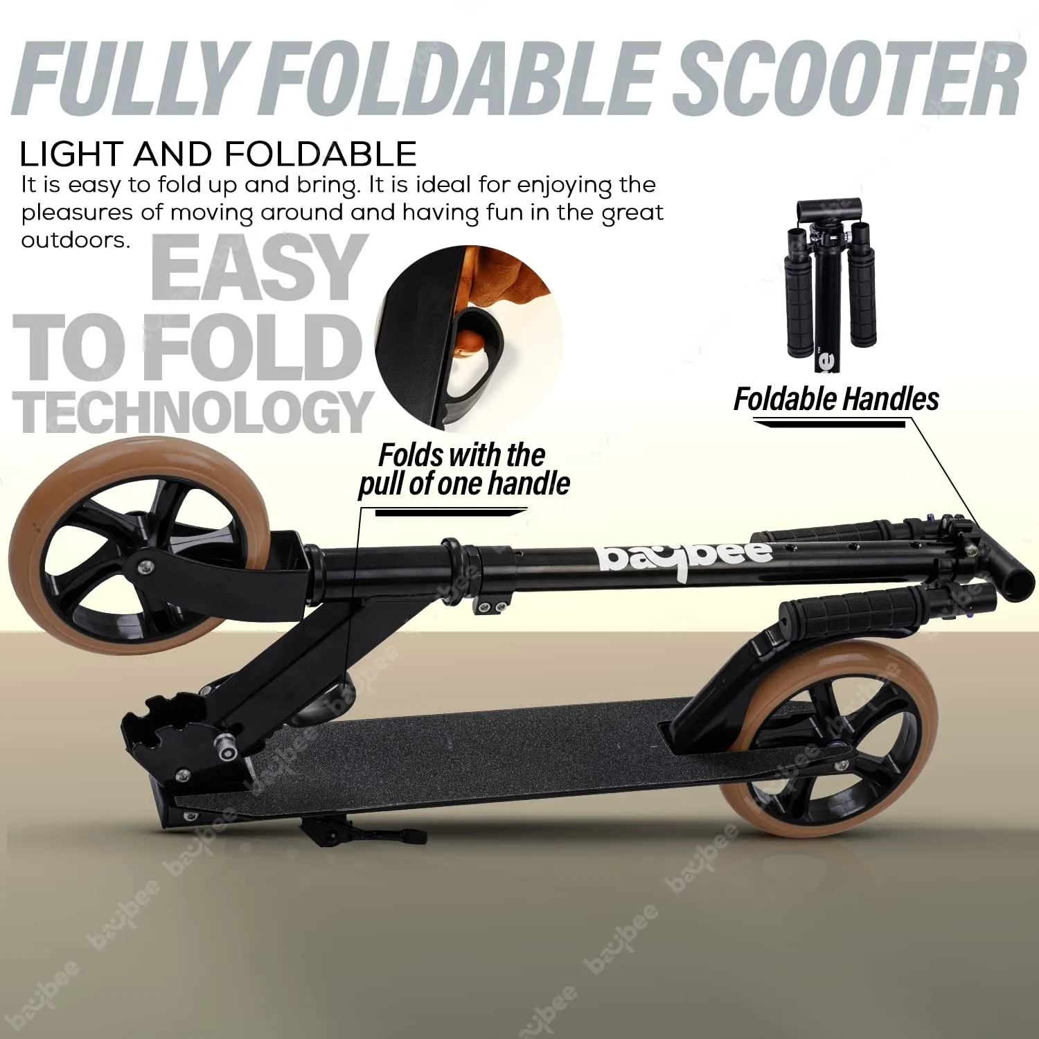 Baybee City Partner 2 Wheel Smart Kids Scooter for Kids & Adults