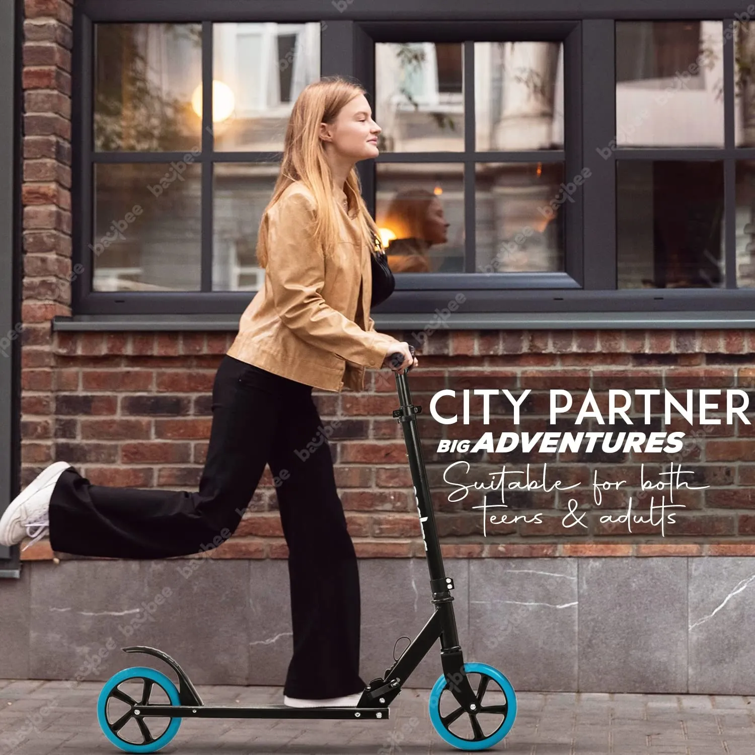 Baybee City Partner 2 Wheel Smart Kids Scooter for Kids & Adults