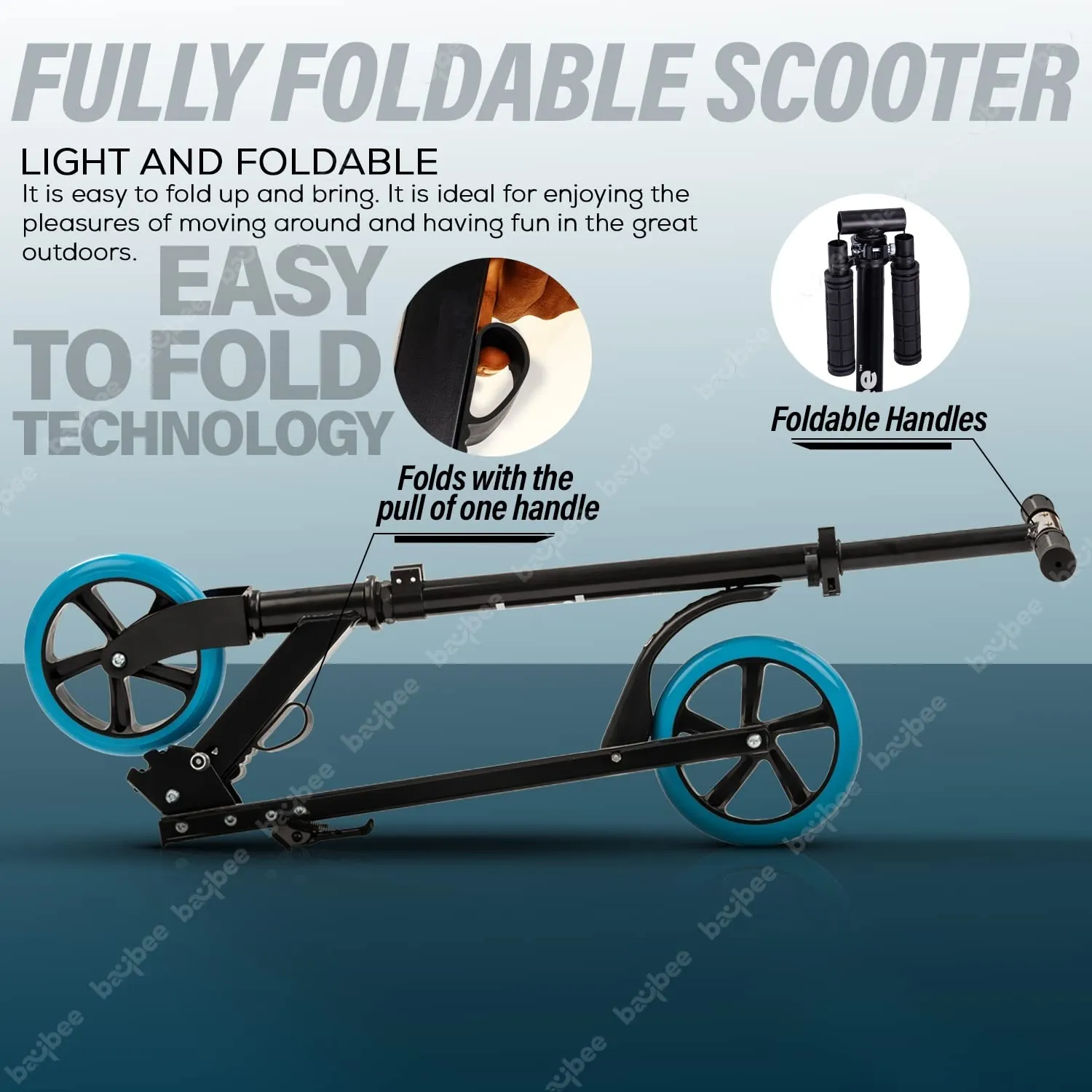 Baybee City Partner 2 Wheel Smart Kids Scooter for Kids & Adults