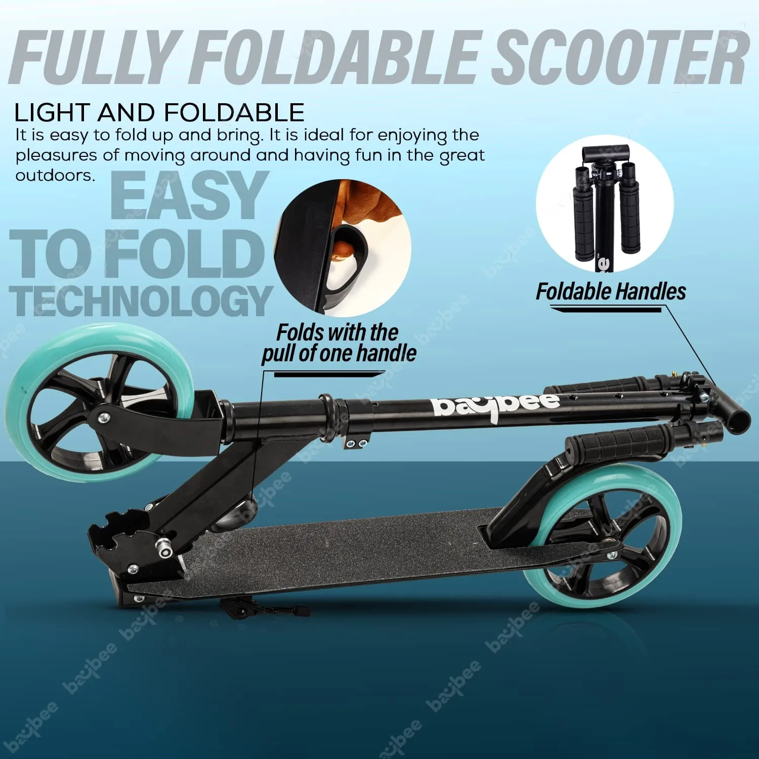 Baybee City Partner 2 Wheel Smart Kids Scooter for Kids & Adults
