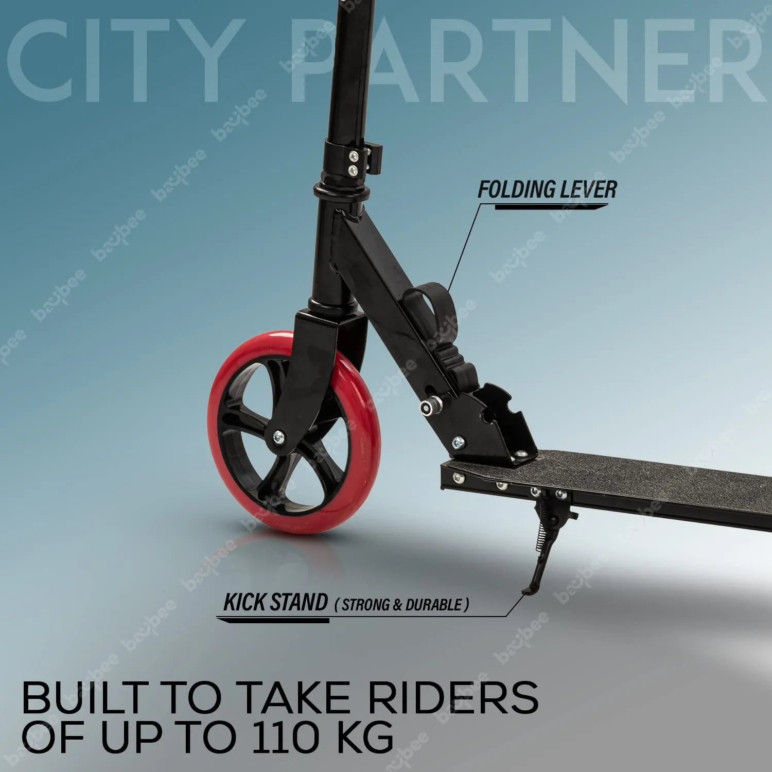 Baybee City Partner 2 Wheel Smart Kids Scooter for Kids & Adults