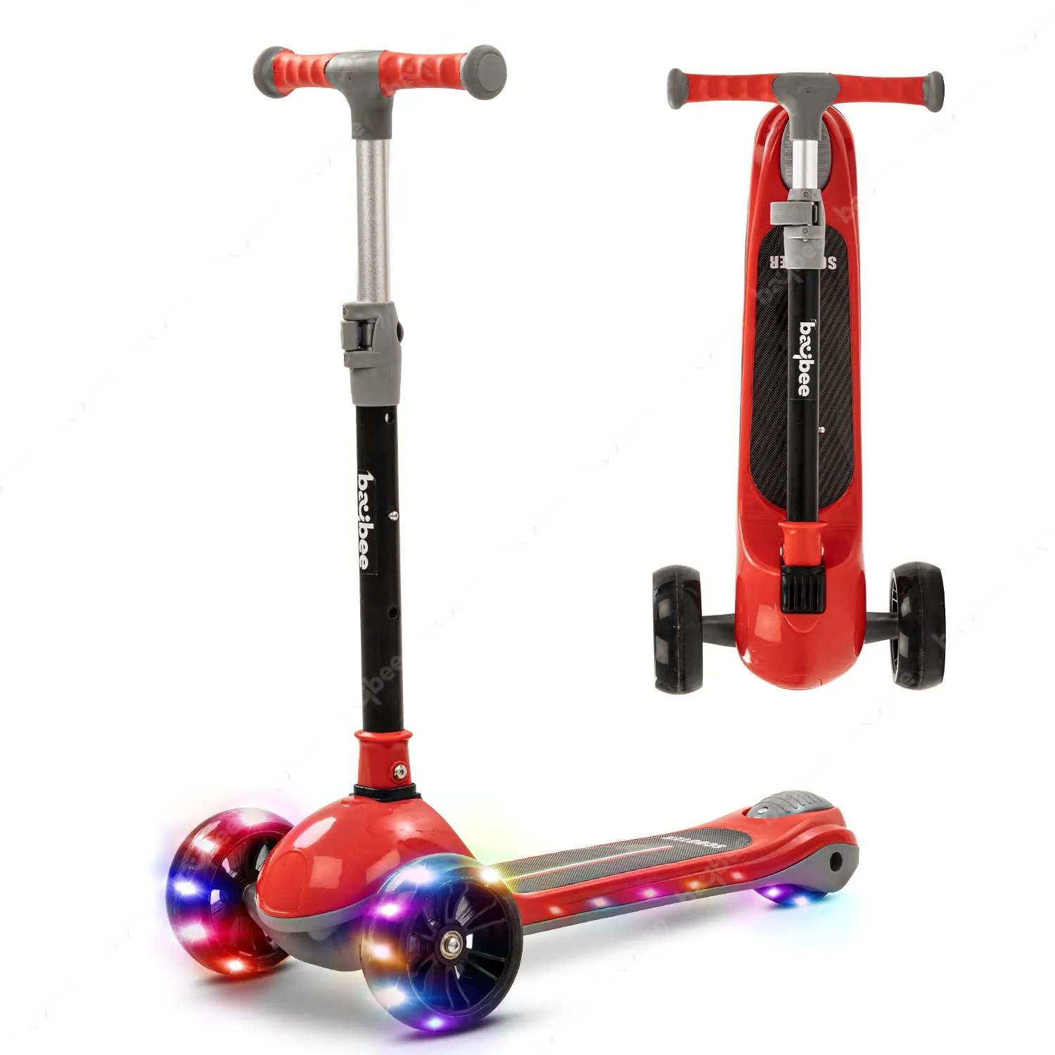 Baybee Trial Blazer 3 Wheel Smart Kids Skate Scooter with LED PU Wheels