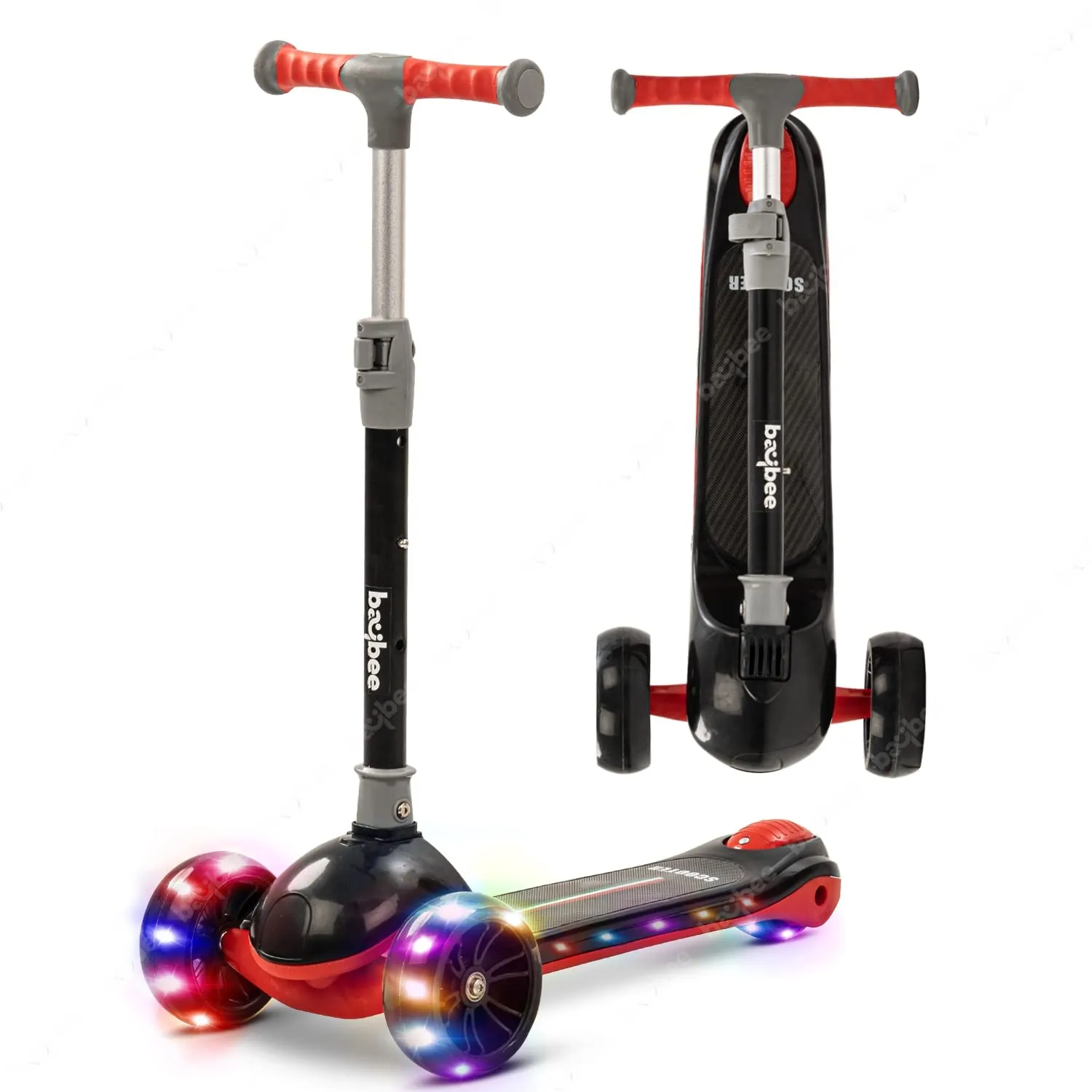 Baybee Trial Blazer 3 Wheel Smart Kids Skate Scooter with LED PU Wheels