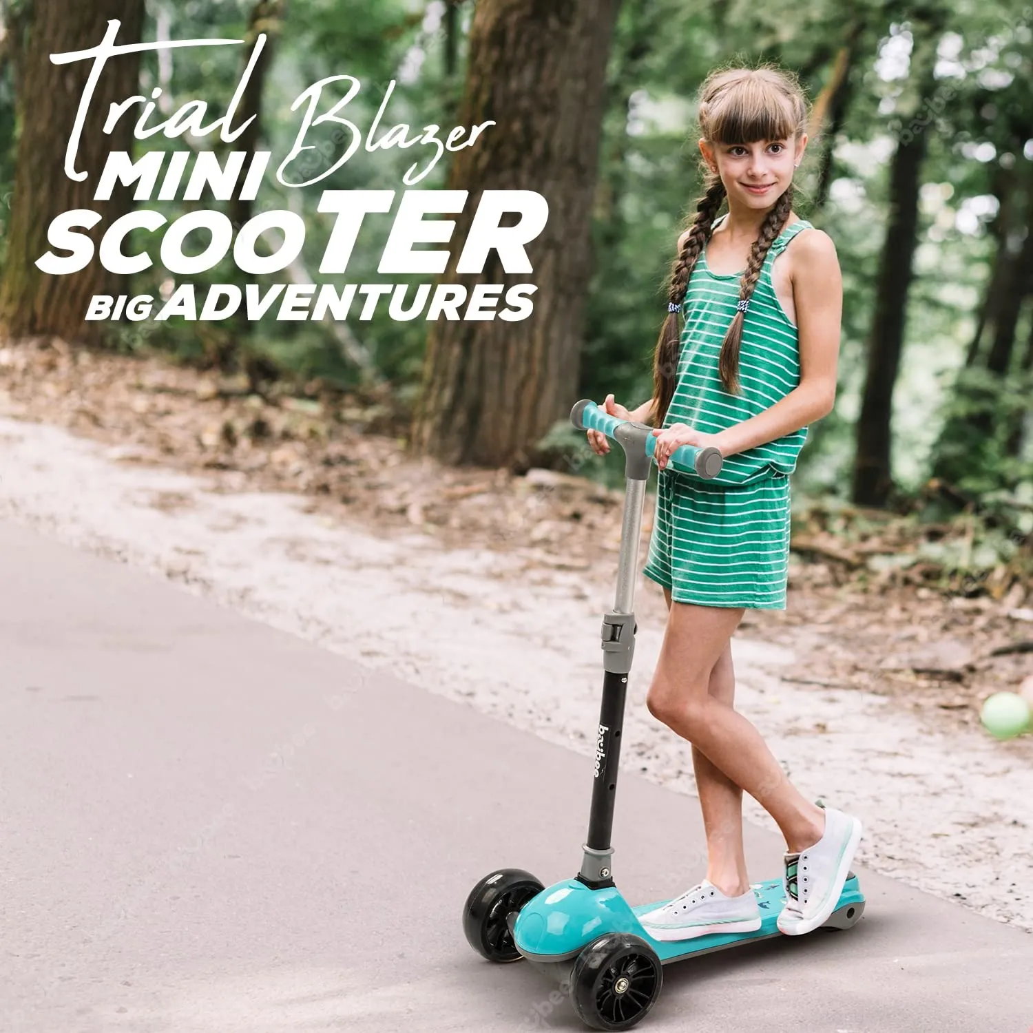 Baybee Trial Blazer 3 Wheel Smart Kids Skate Scooter with LED PU Wheels