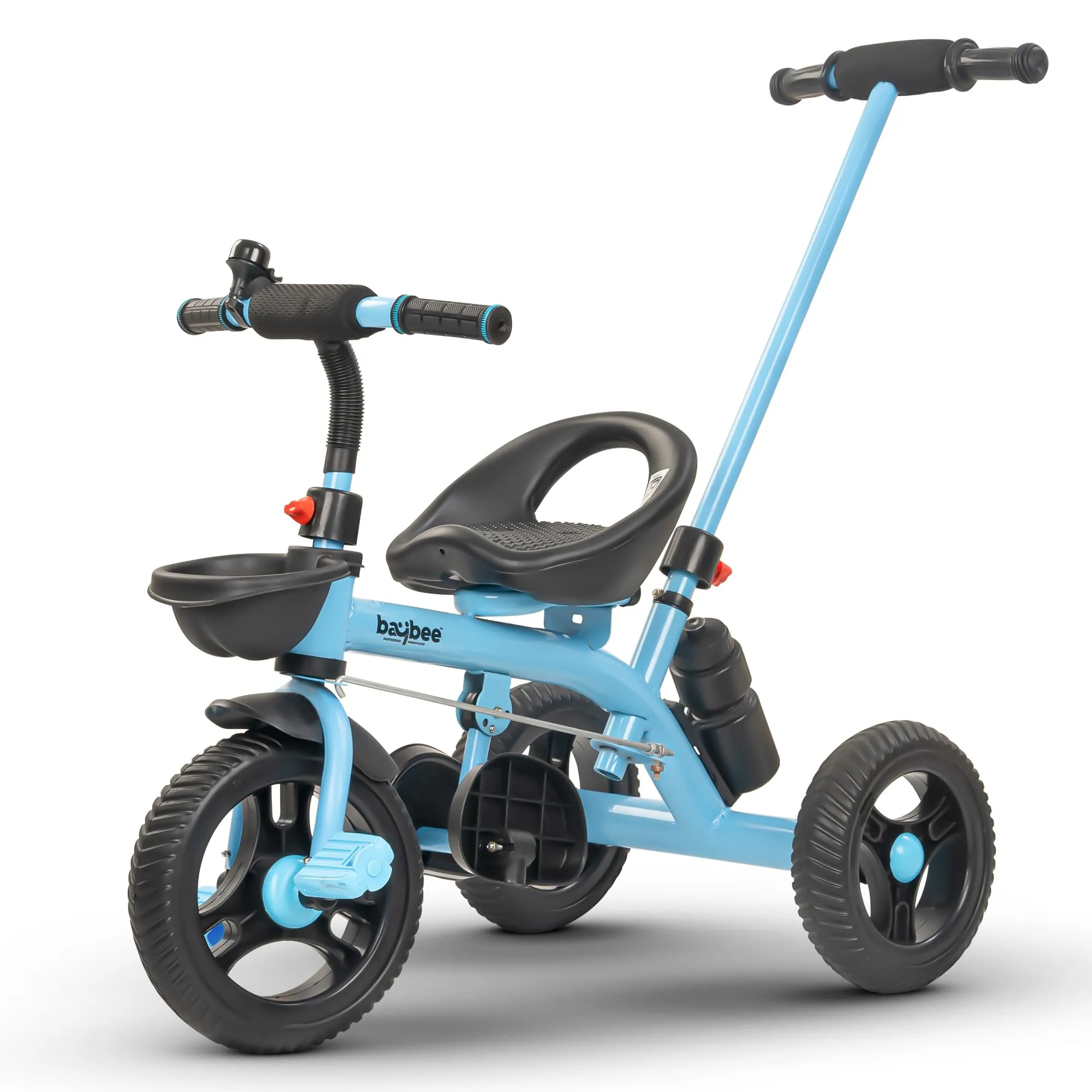 Baybee Triker 2 in 1 Baby Tricycle for Kids, Smart Kids Tricycle with Parental Push Handle, Eva Wheels, Footrest & Baskets
