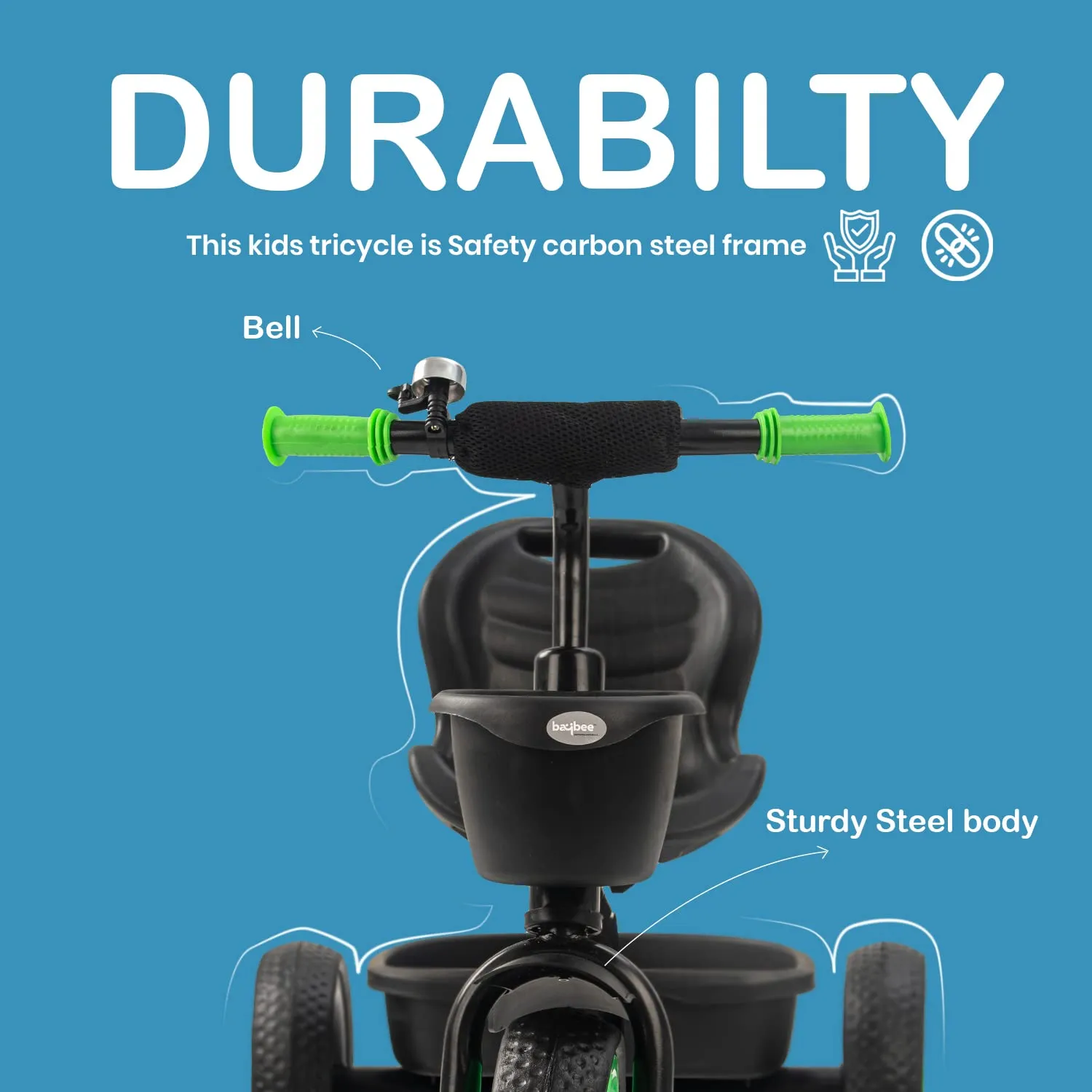 Baybee Trize Baby Tricycle for Kids, Smart Plug & Play Kids Tricycle