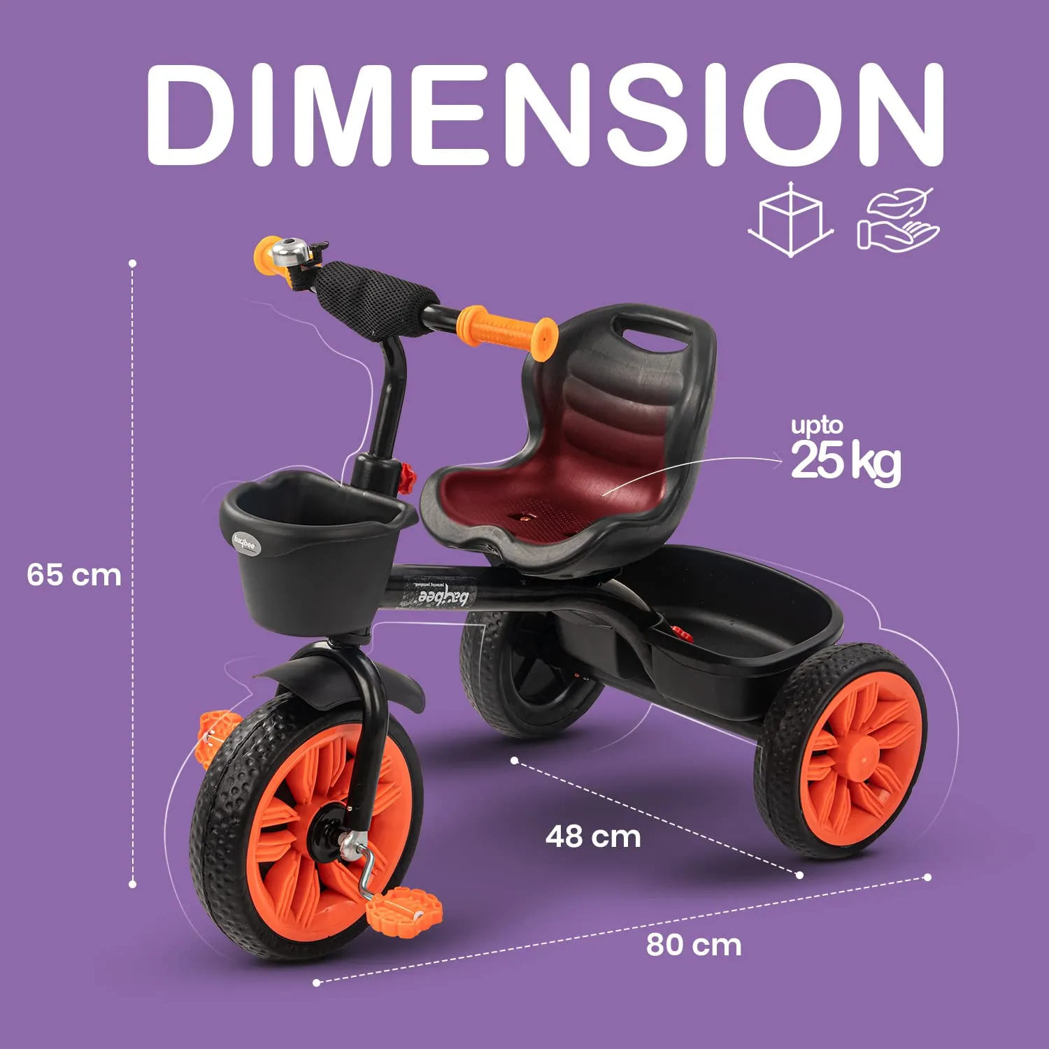 Baybee Trize Baby Tricycle for Kids, Smart Plug & Play Kids Tricycle