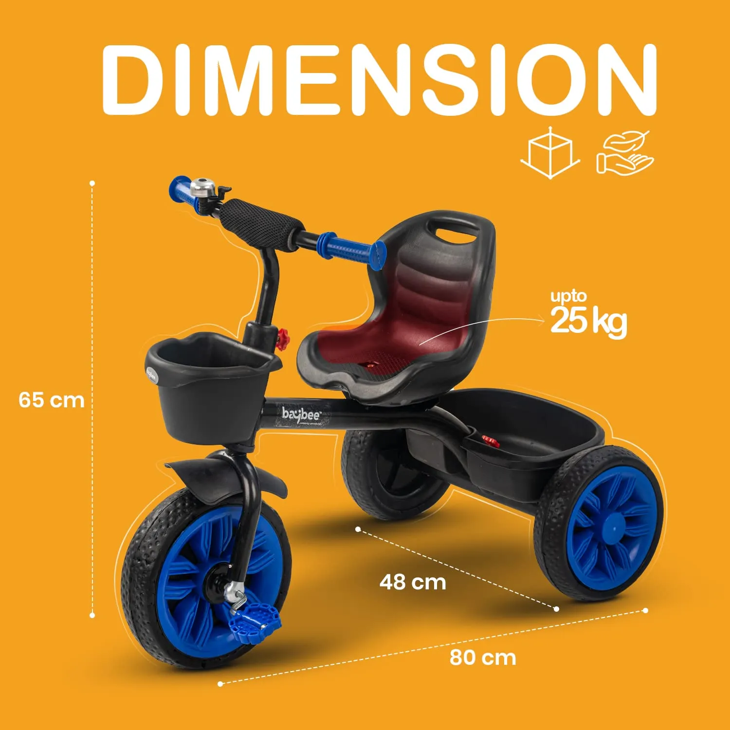 Baybee Trize Baby Tricycle for Kids, Smart Plug & Play Kids Tricycle