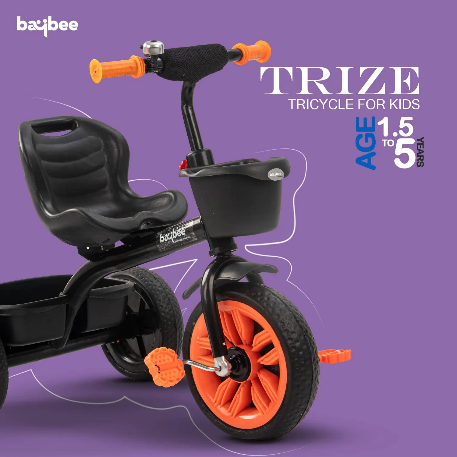Baybee Trize Baby Tricycle for Kids, Smart Plug & Play Kids Tricycle