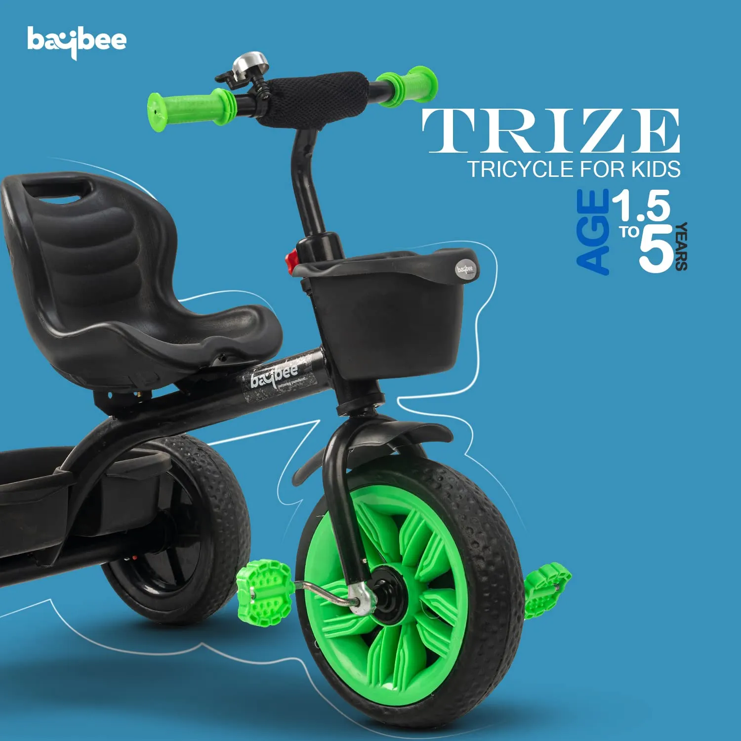 Baybee Trize Baby Tricycle for Kids, Smart Plug & Play Kids Tricycle