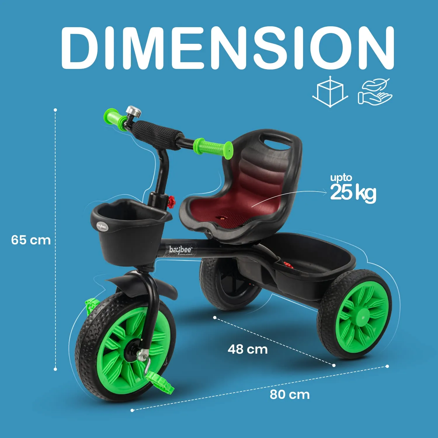 Baybee Trize Baby Tricycle for Kids, Smart Plug & Play Kids Tricycle