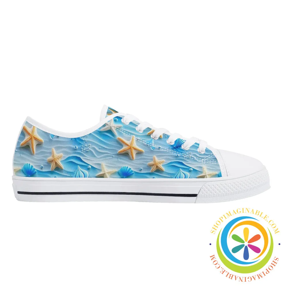 Beachside Seaside Ladies Low Top Canvas Shoes