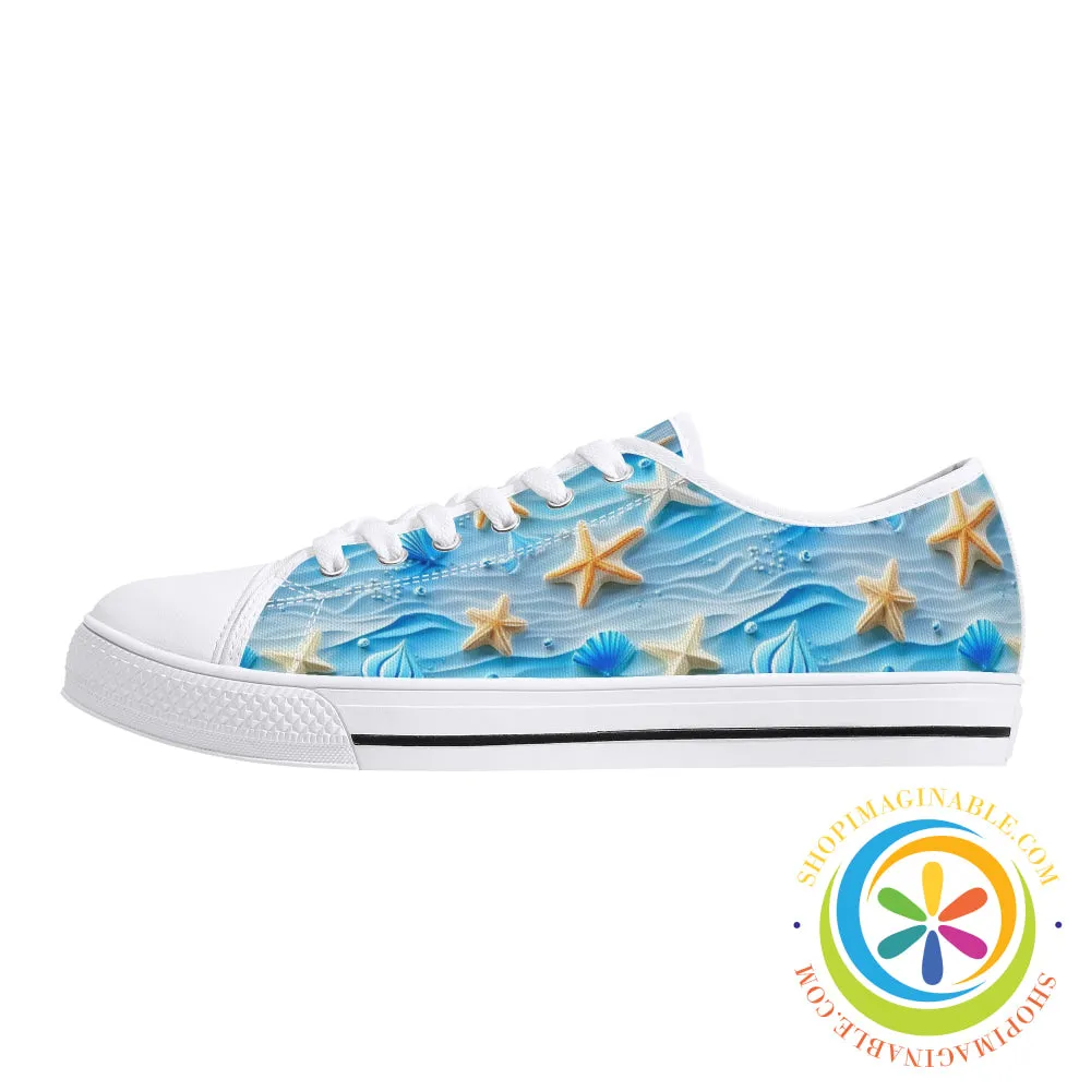 Beachside Seaside Ladies Low Top Canvas Shoes