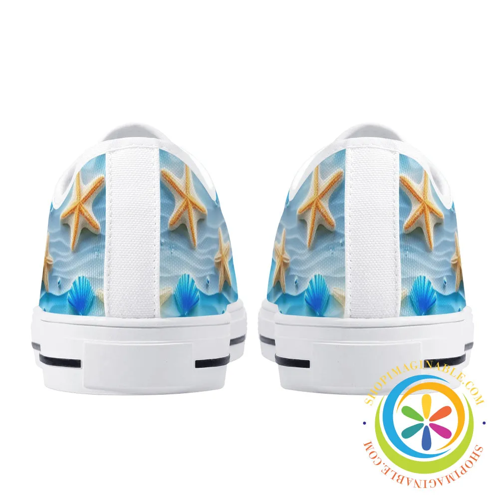 Beachside Seaside Ladies Low Top Canvas Shoes