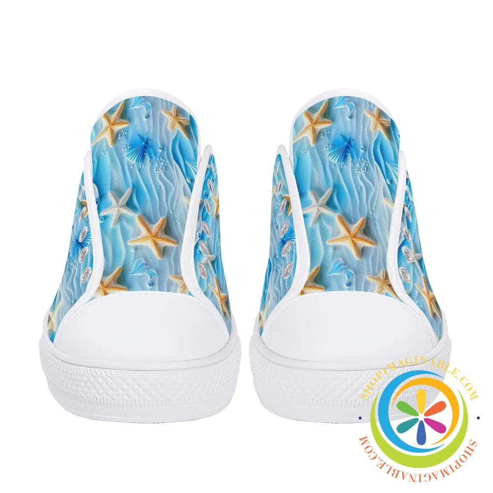 Beachside Seaside Ladies Low Top Canvas Shoes