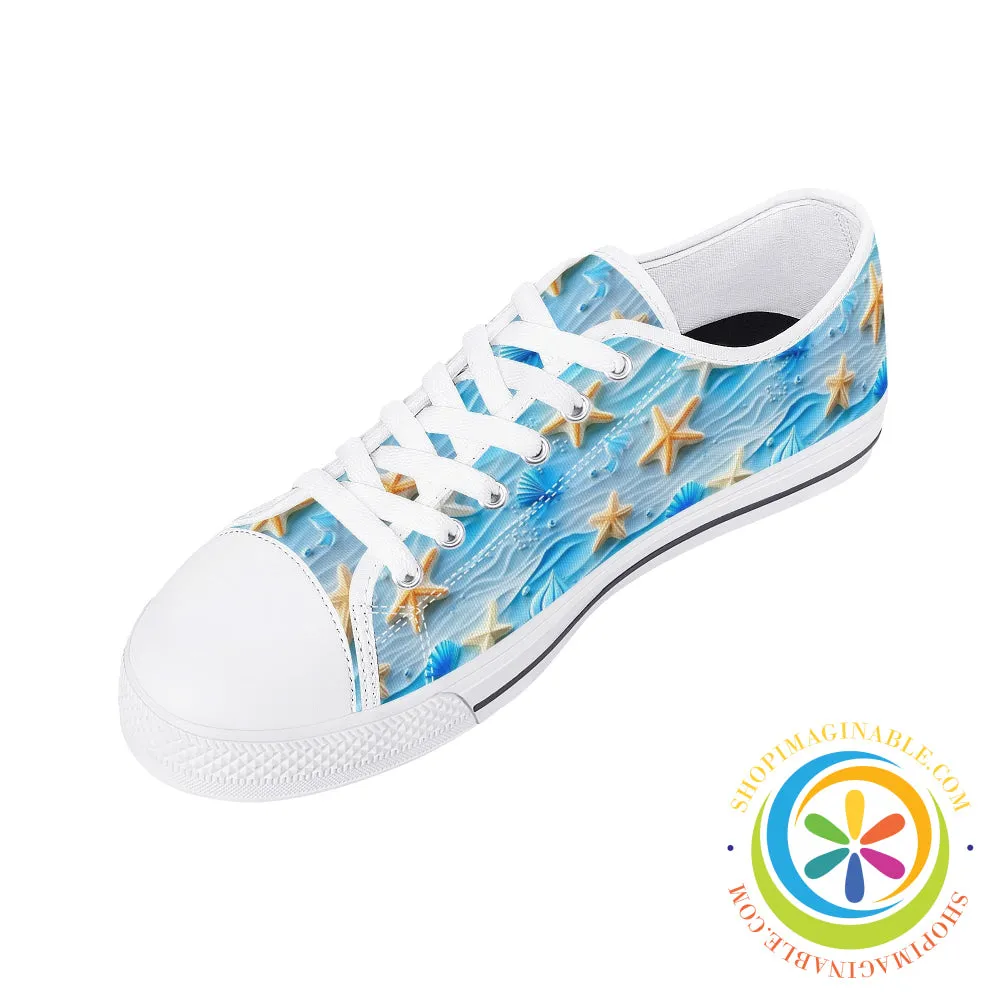 Beachside Seaside Ladies Low Top Canvas Shoes