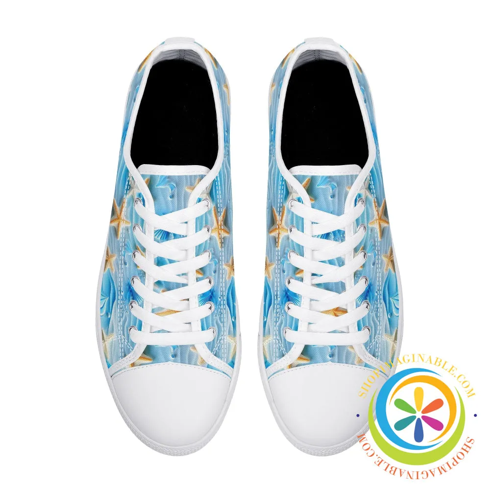 Beachside Seaside Ladies Low Top Canvas Shoes