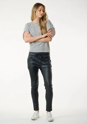 bianco silverbell black jogger pant