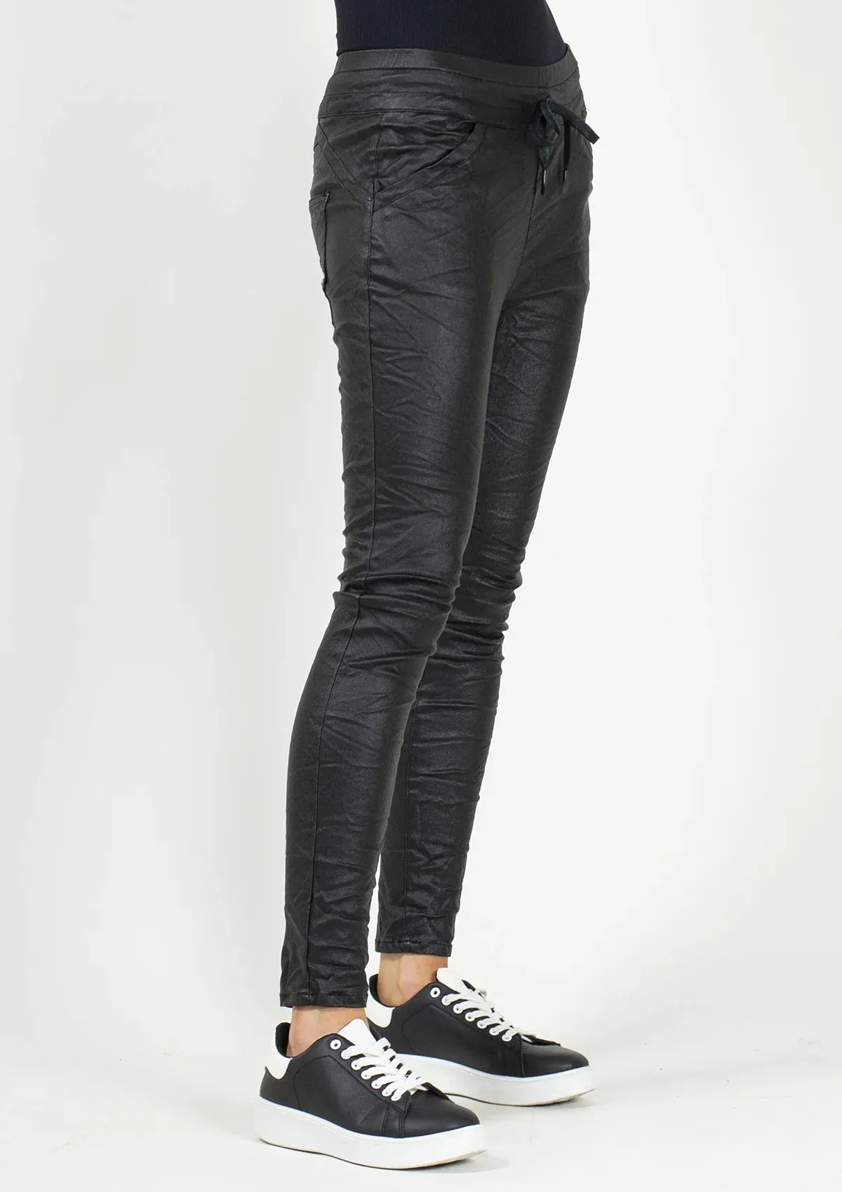 bianco silverbell black jogger pant