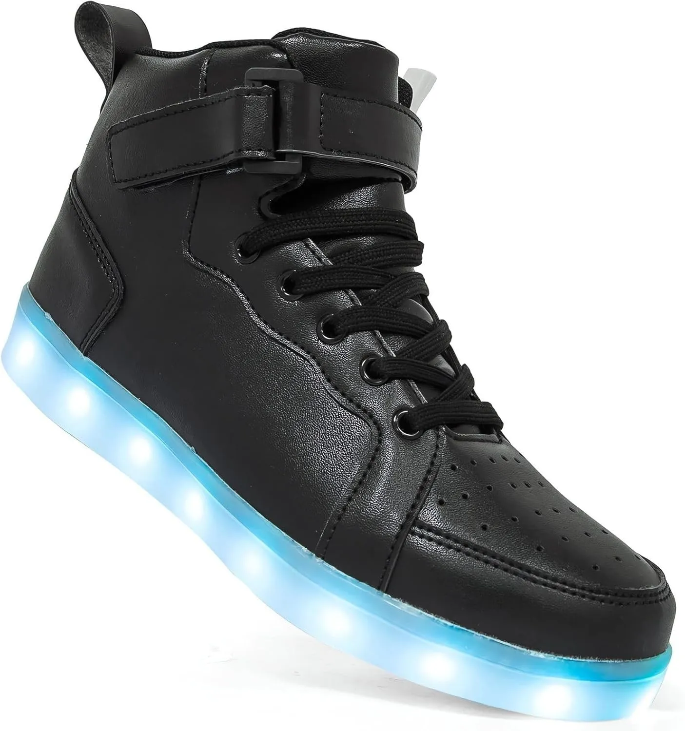 Big Kids Adult Light Up Trainers Luminous Sneakers Boys Girls USB Charging Led High Top Flashing Shoes Xmas