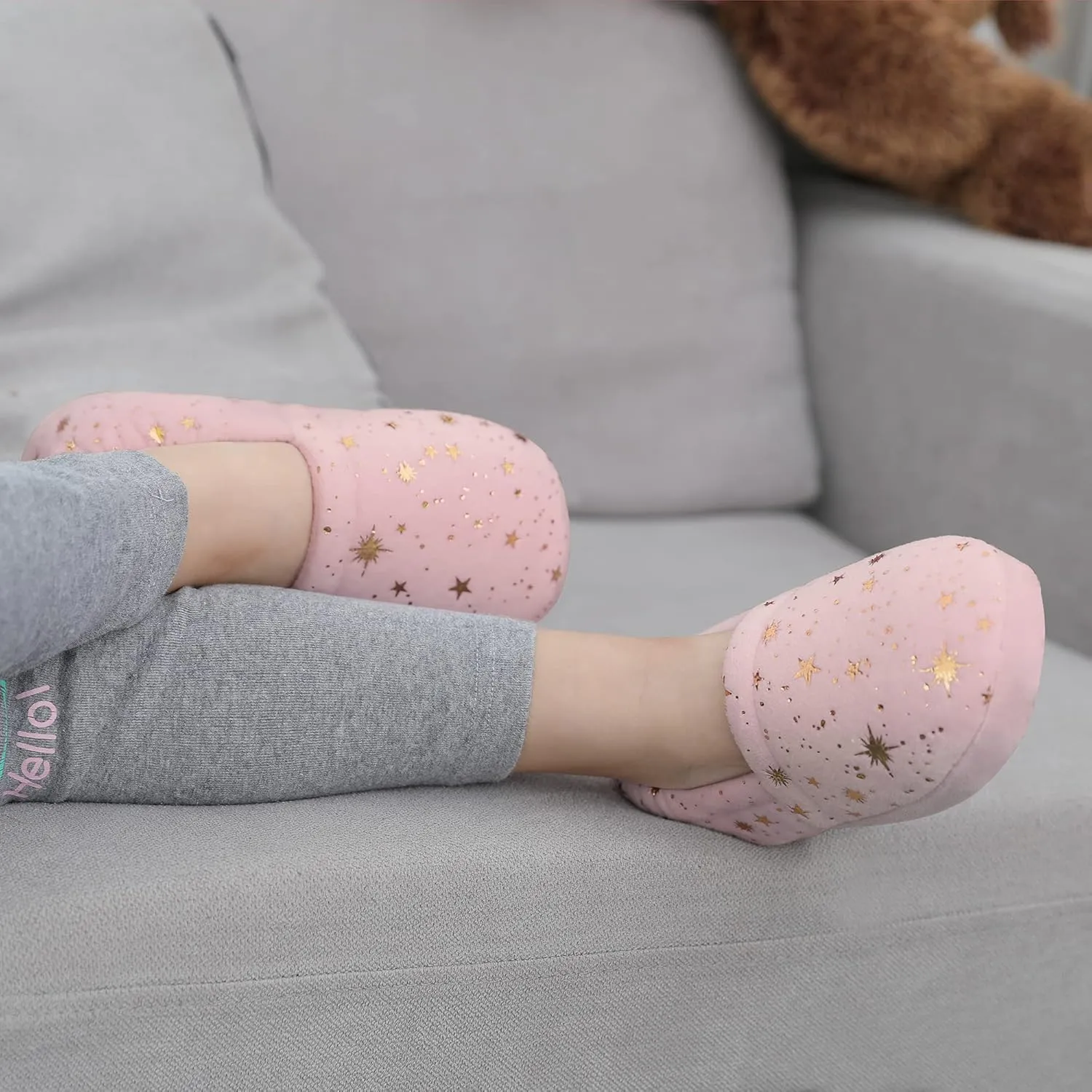 Bigwow Kids Slippers for Girls Toddler Elastic Heel House Shoes Cozy Memory Foam Slippers Boys Indoor Outdoor
