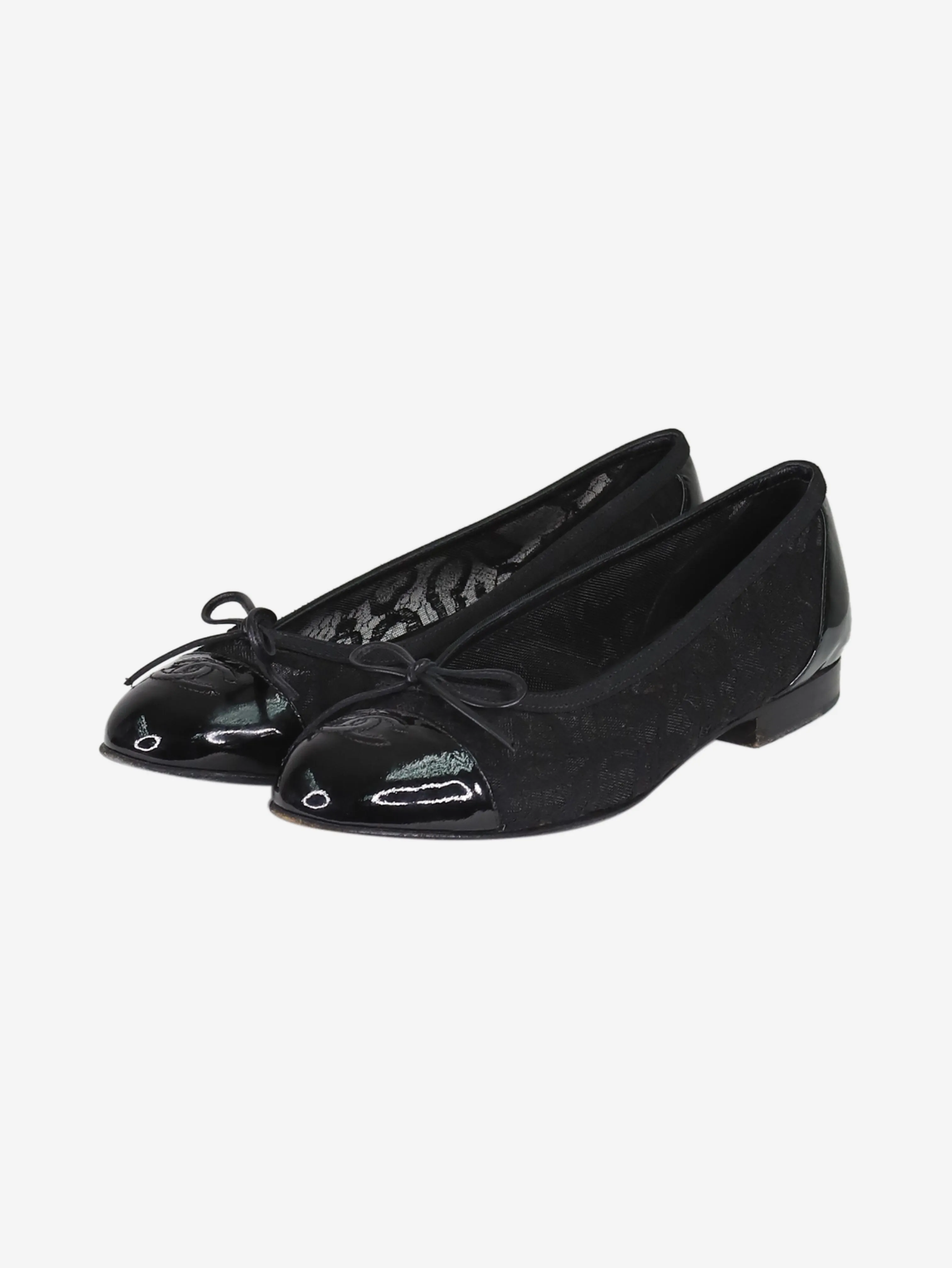 Black lace ballet flats - size EU 37