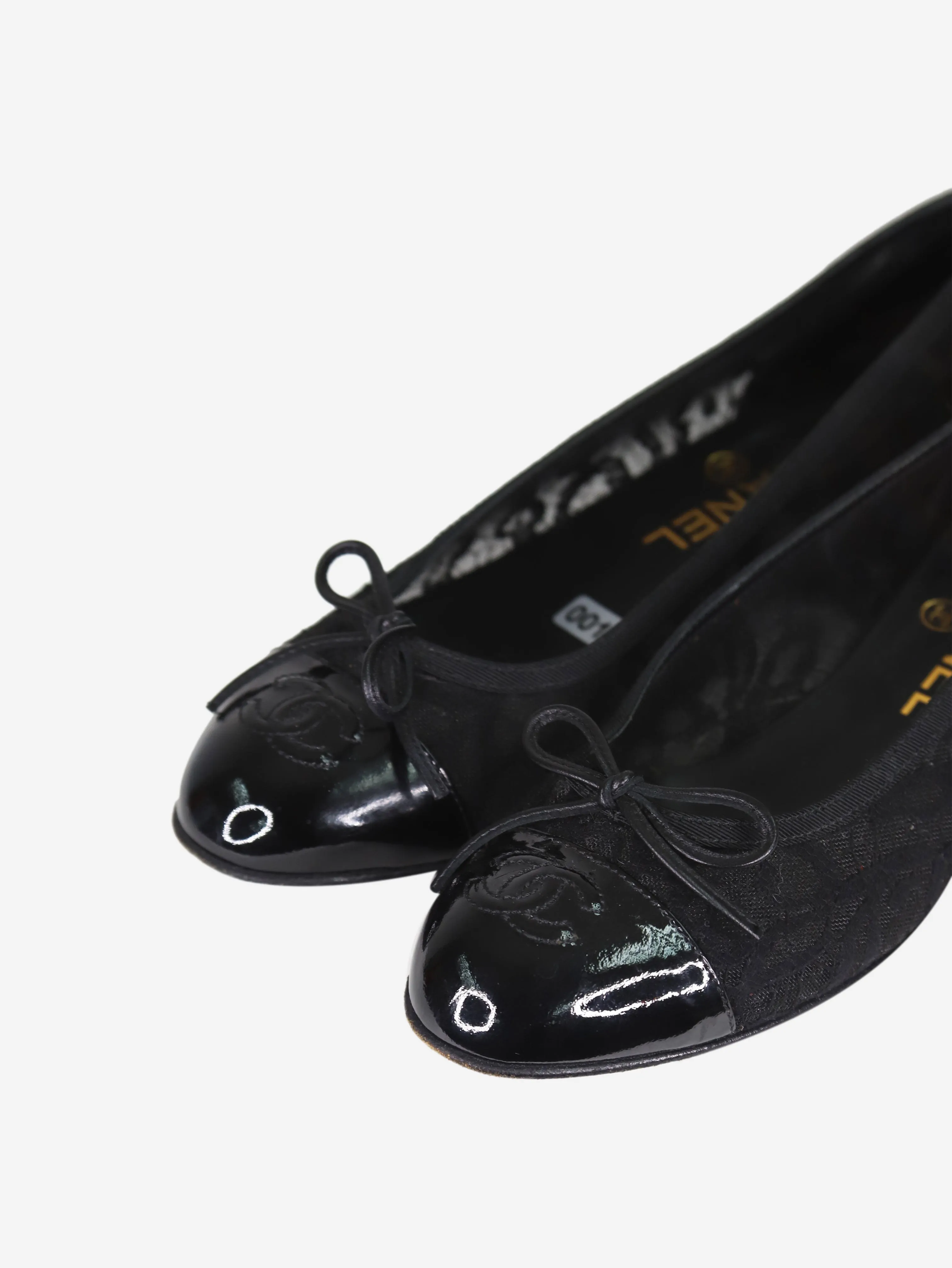 Black lace ballet flats - size EU 37