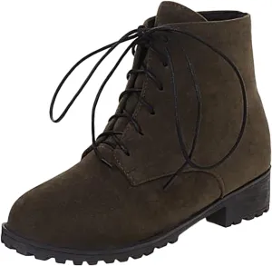 Booties for Women Ankle Women's Booties Low Heel Mens Low Cut Boots Hiking Boot Laces Men Comfy Soft Cover Heel Square Toe Slip On Side Zipper