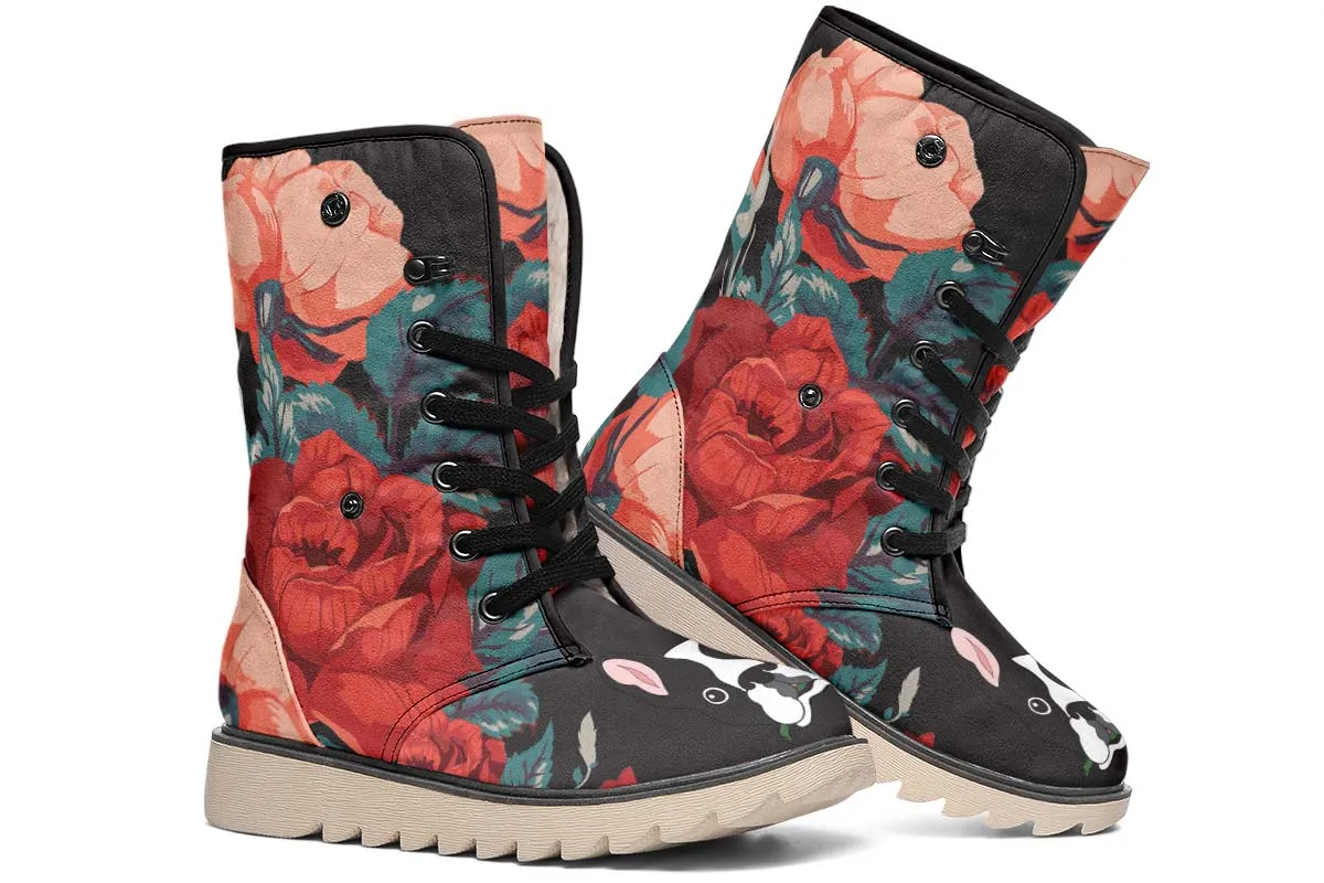 Boston Terrier Rose Polar Vibe Boots